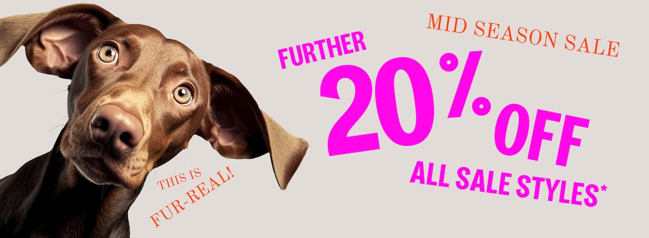 Mid Season Sale Further 20% Off - All Sale Styles*