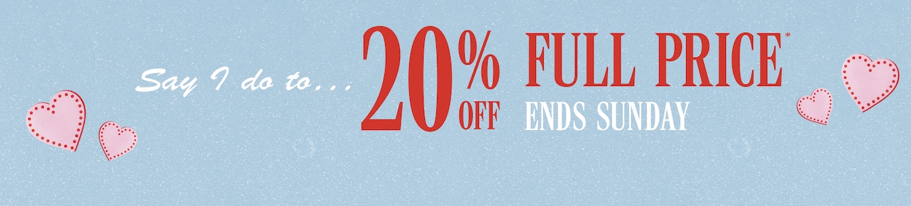 20% Off Full Price