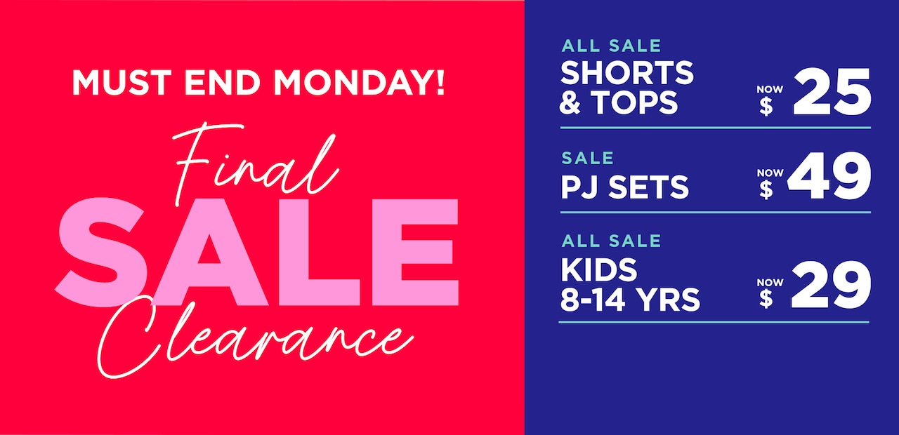 Final Sale Clearance Must End Monday