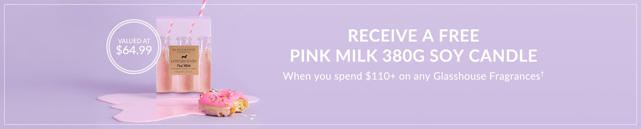 Receive a Free Pink Milk 380G Soy Candle