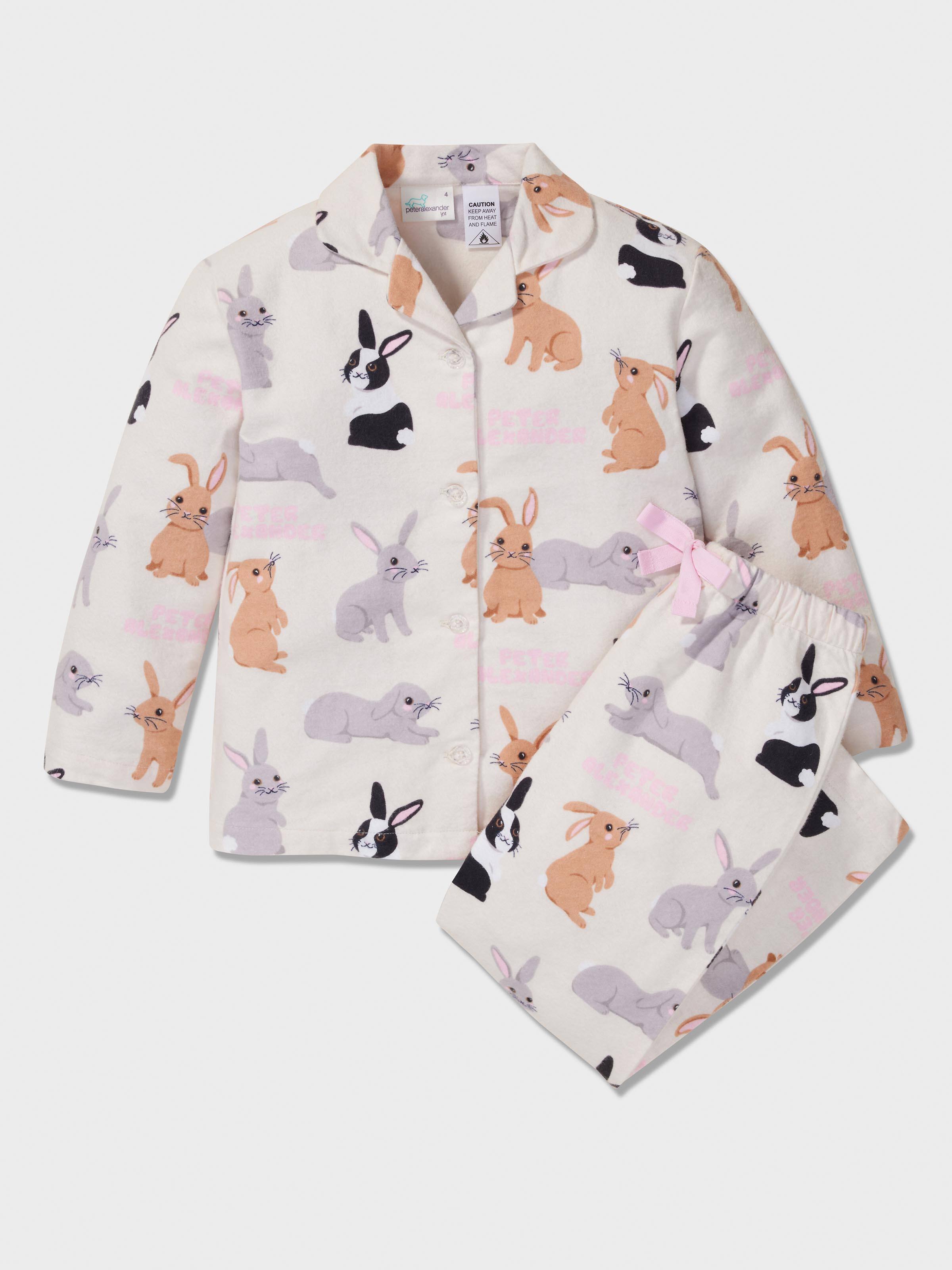 Girls Wild Bunny Classic Pj Set