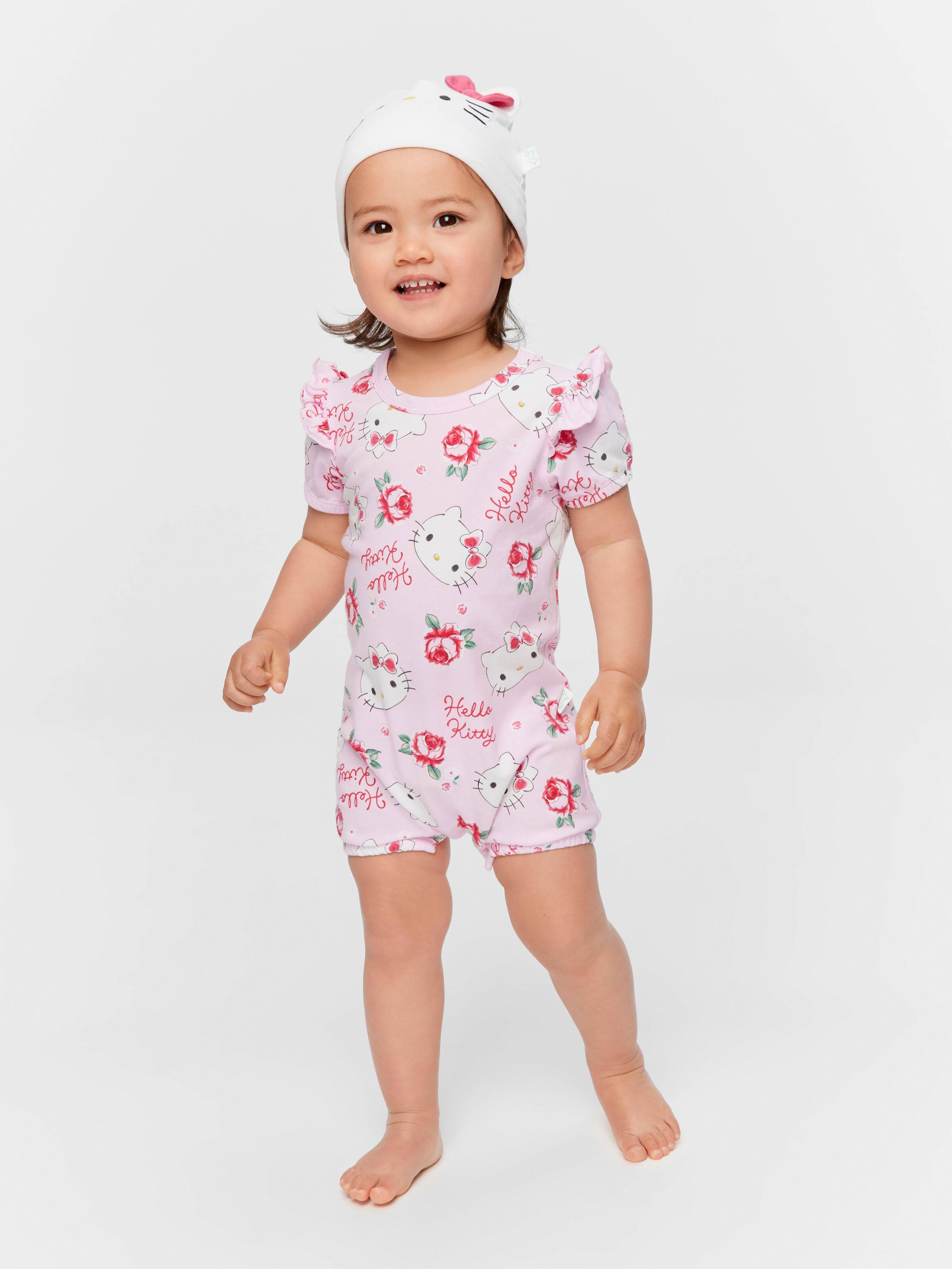 Baby Hello Kitty Romper & Beanie Set