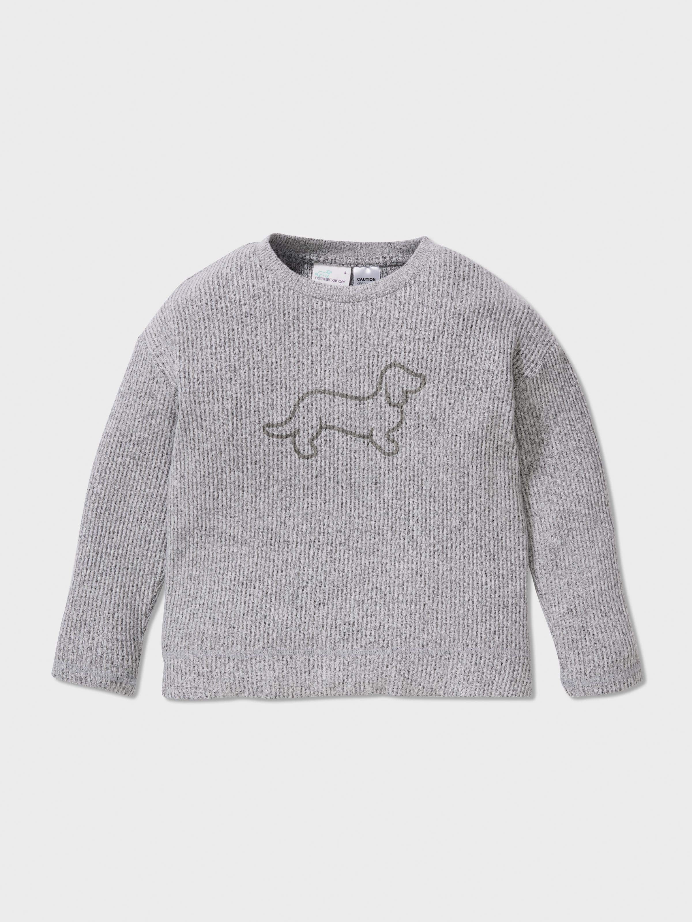 Image for Girls Grey Rib Knit Pj Set from Peter Alexander