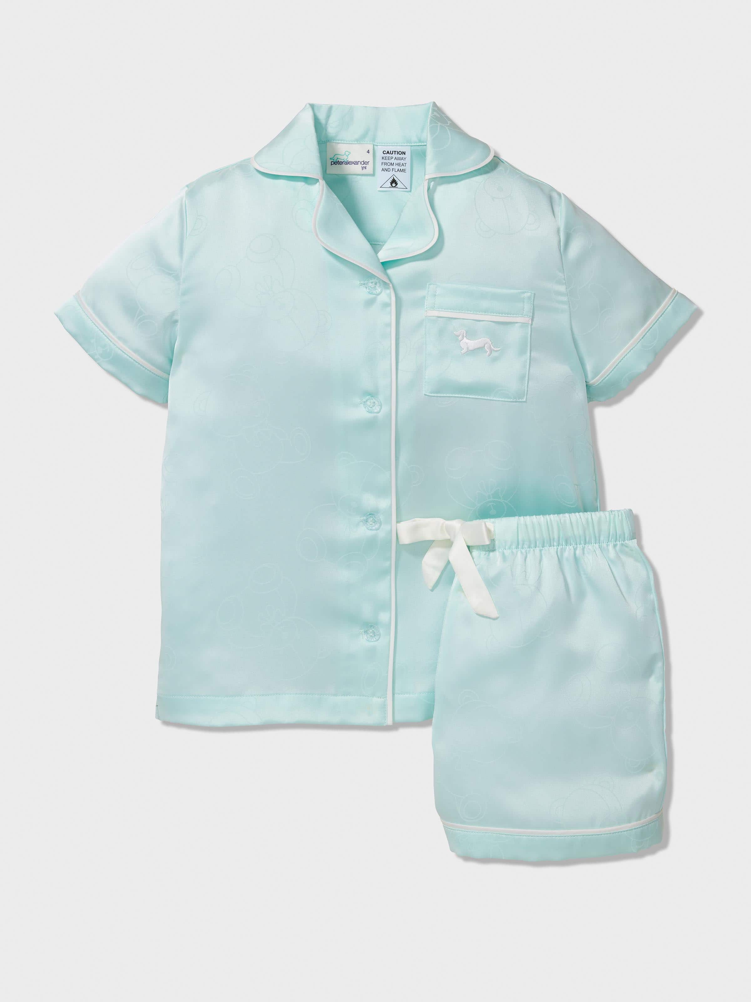 Image for Jnr Girls Teddy Bear Satin Classic Shortie Pj Set from Peter Alexander