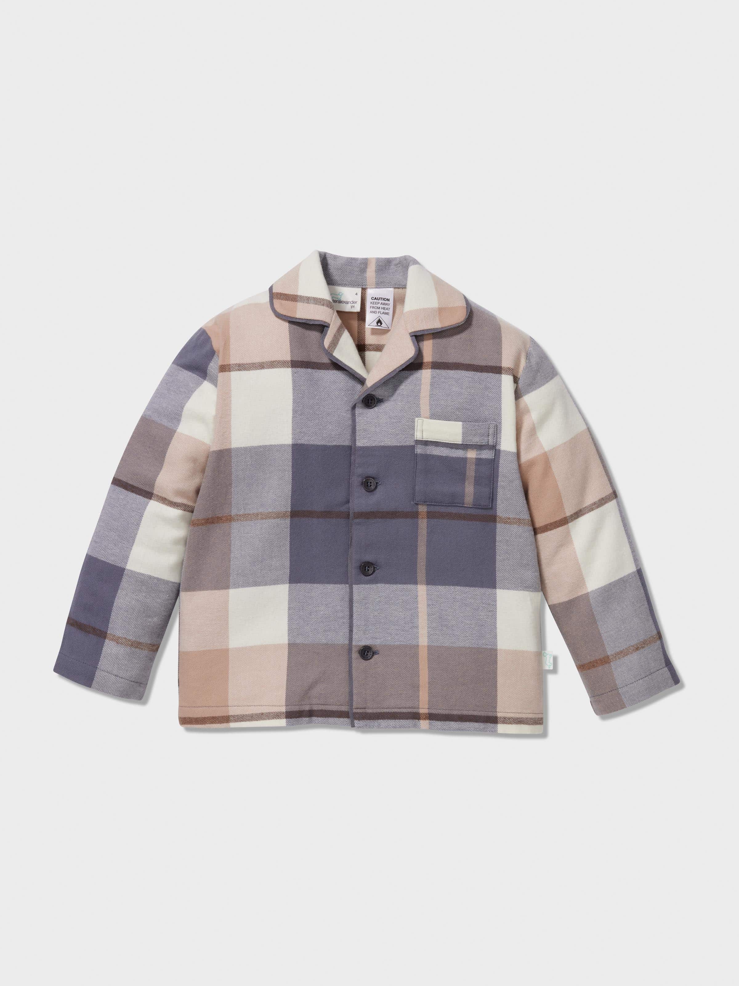 Image for Boys Charcoal Check Classic Long Pj Set from Peter Alexander