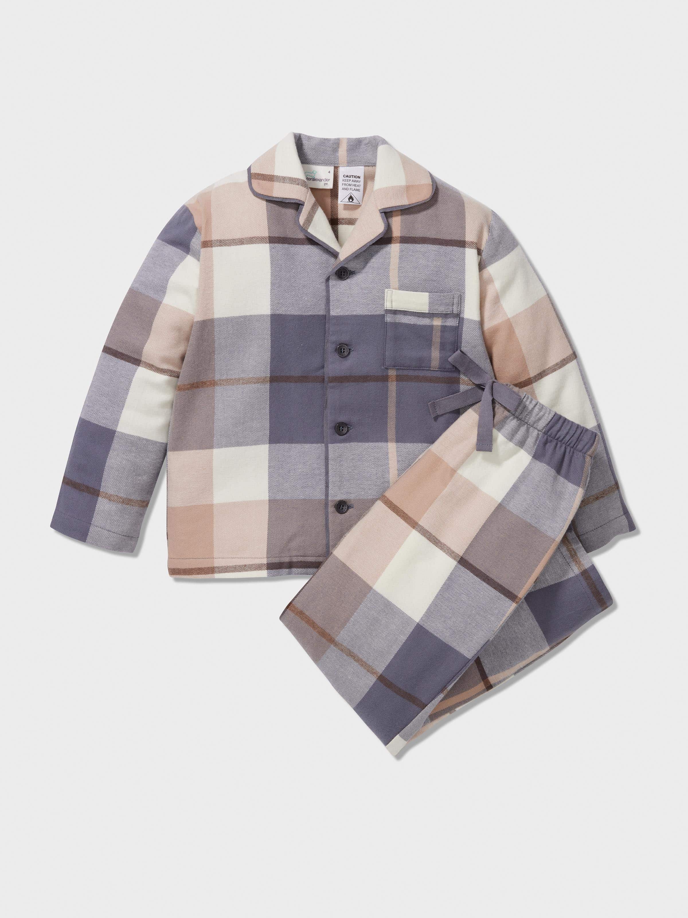 Image for Boys Charcoal Check Classic Long Pj Set from Peter Alexander