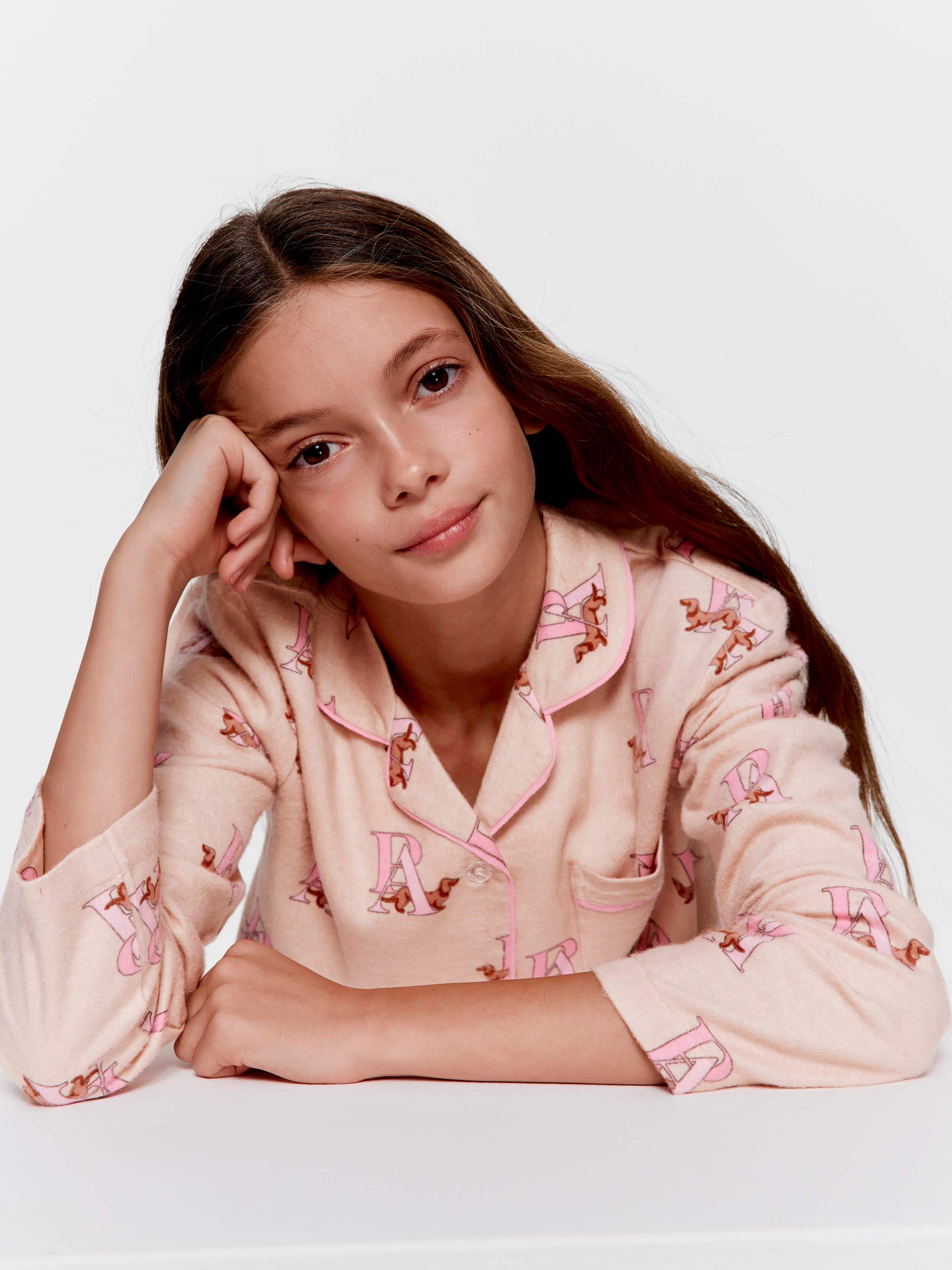 Image for Girls P.A. Logo Long Classic Pj Set from Peter Alexander