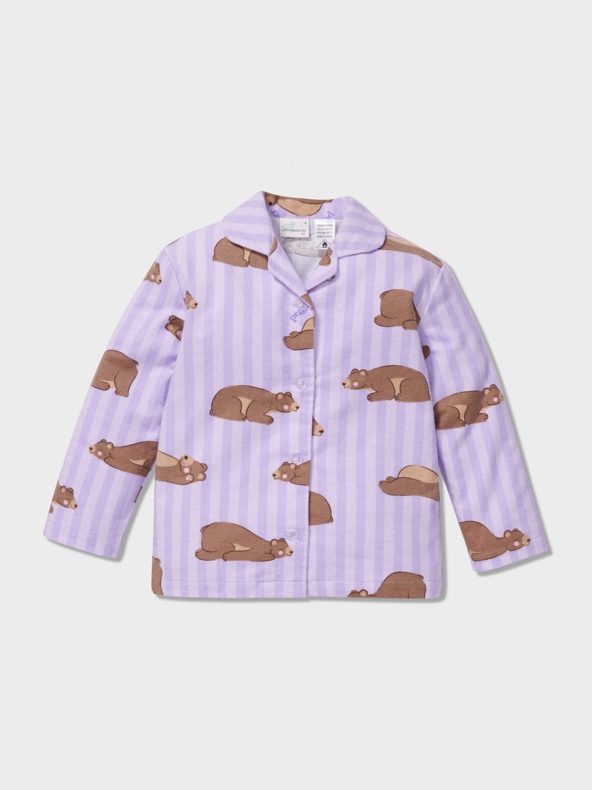 Image for Girls Lilac Bear Classic Pj Set from Peter Alexander