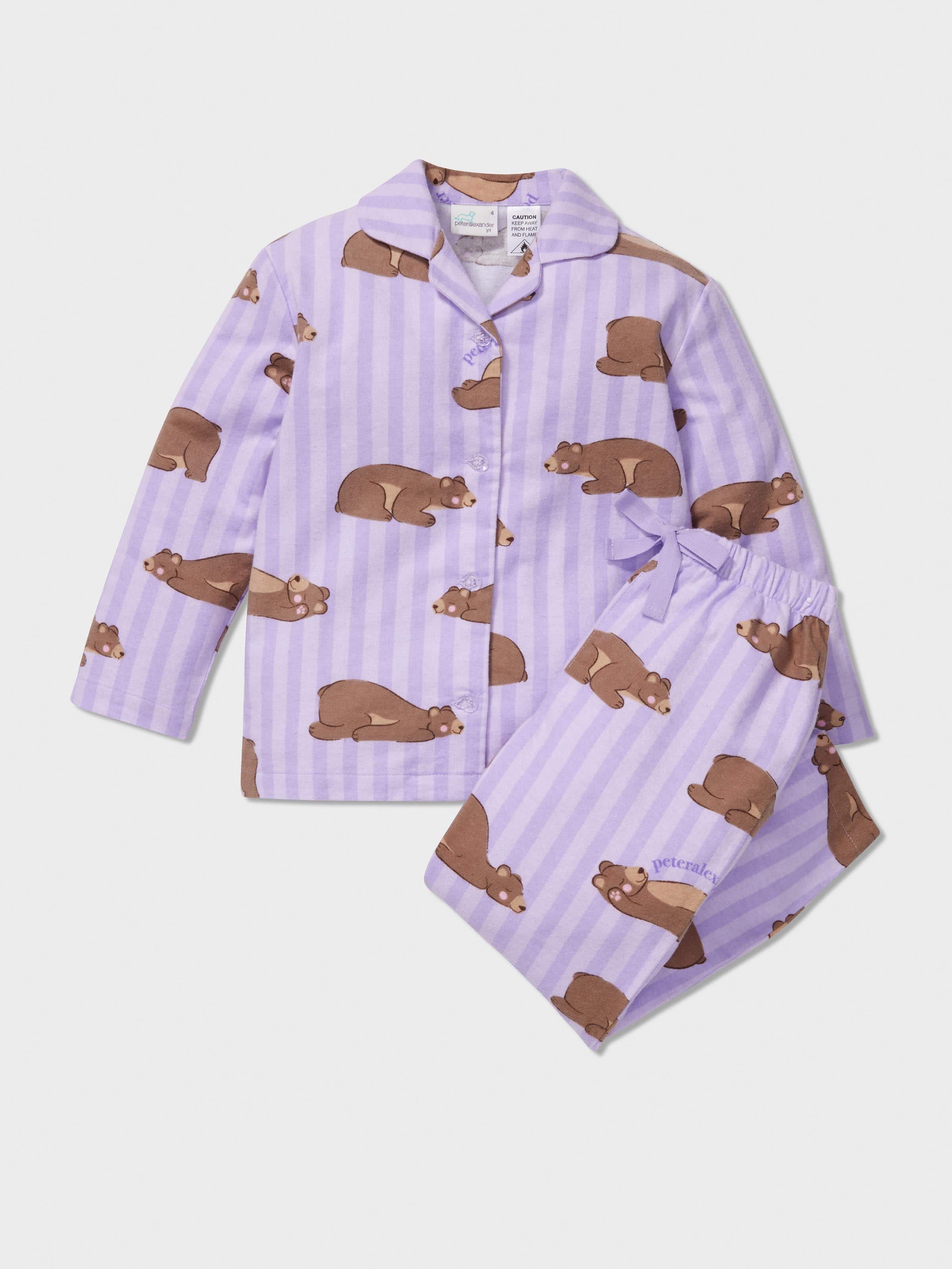 Image for Girls Lilac Bear Classic Pj Set from Peter Alexander