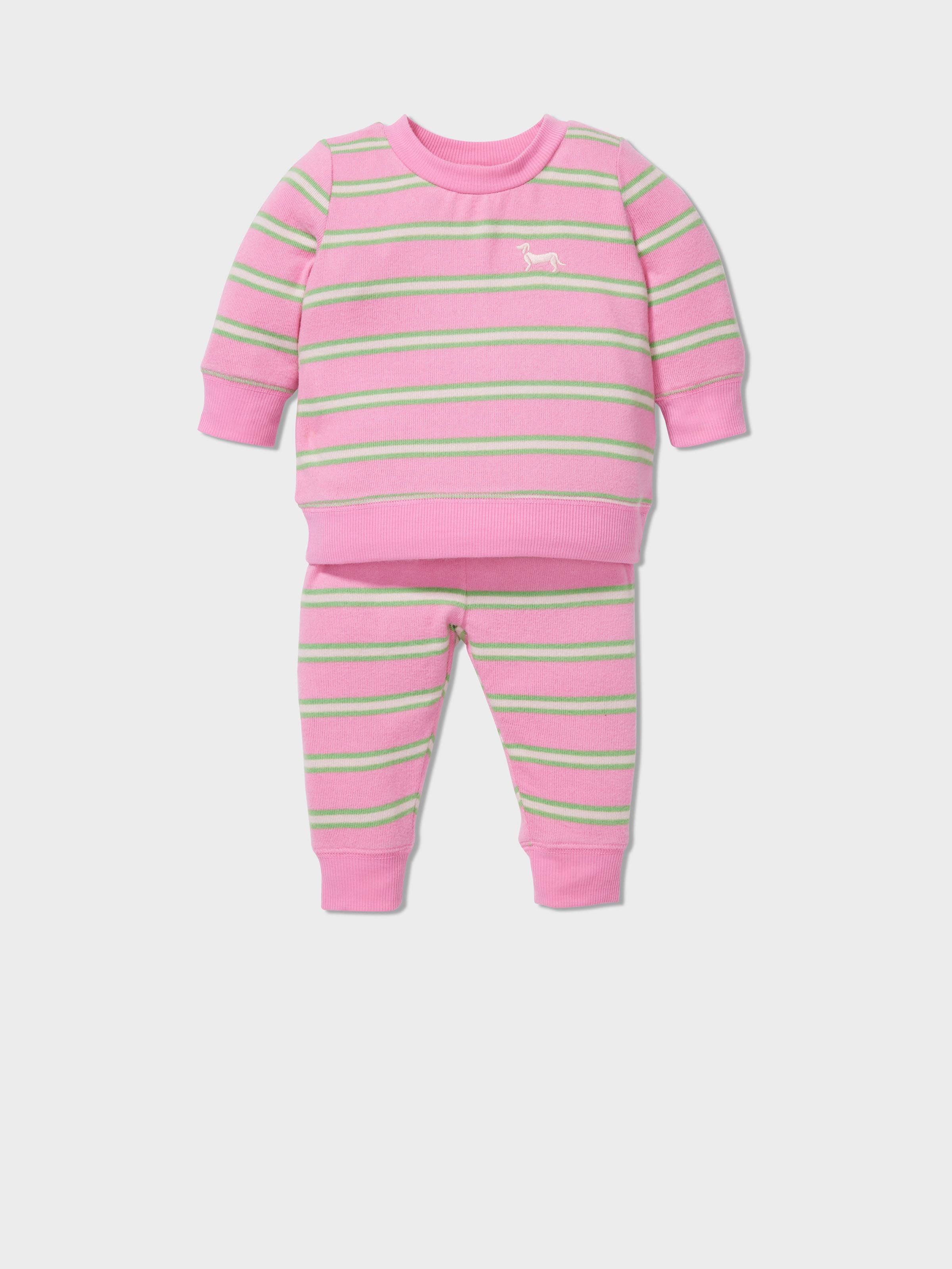 Image for Baby Plush Stripe Long Pj Set from Peter Alexander
