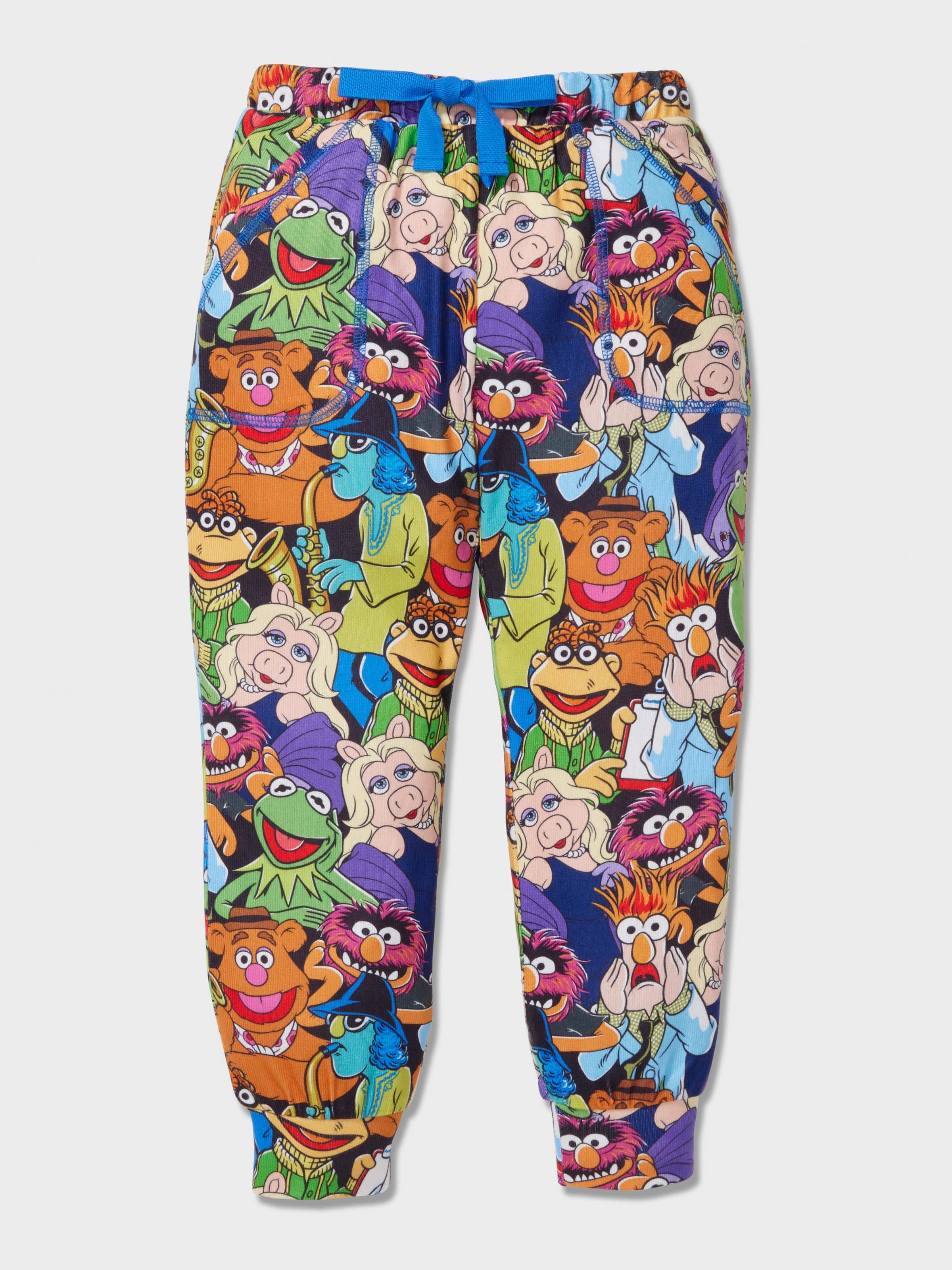 Kids Muppet Print Long Plush Pj Set