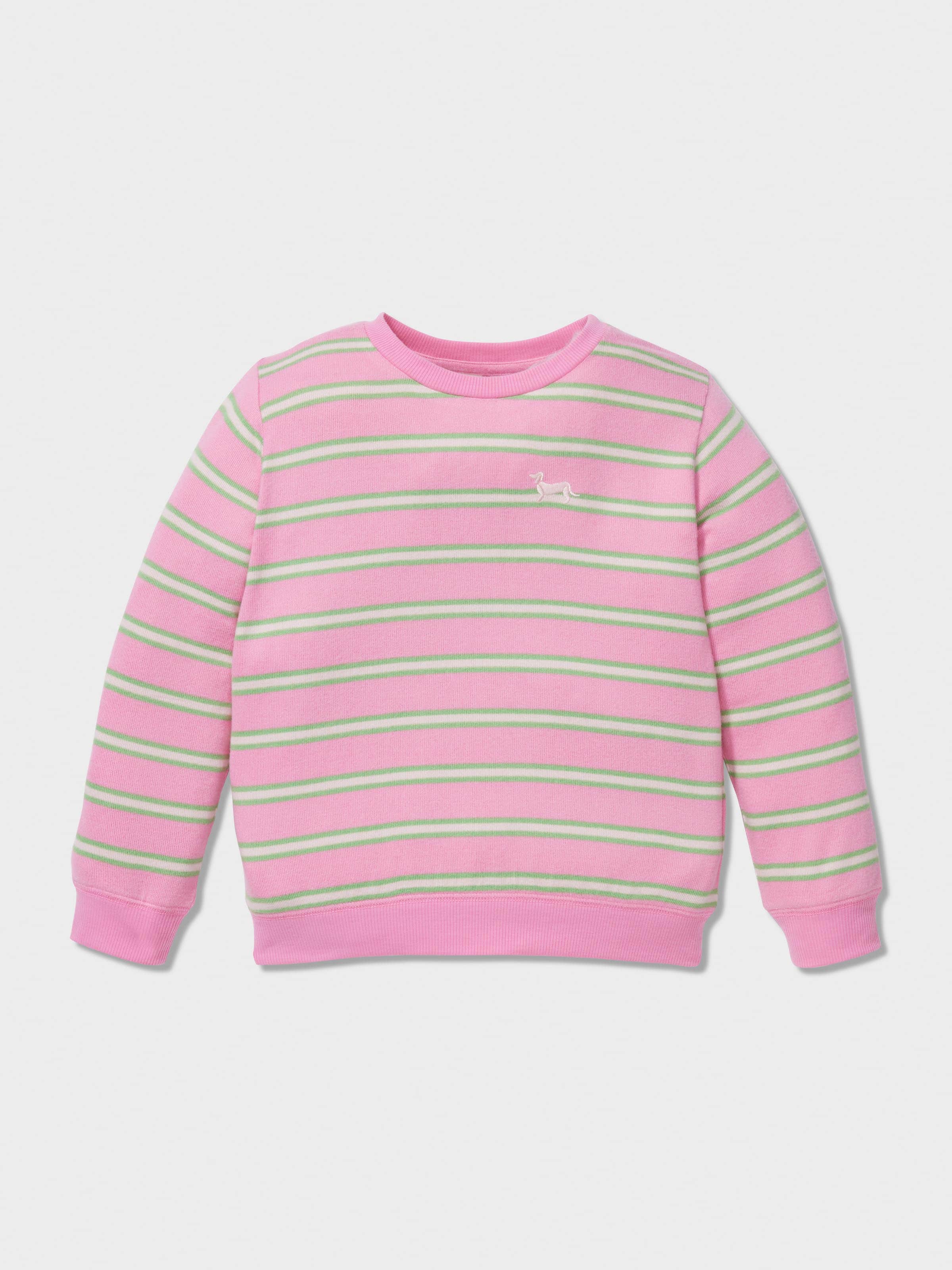 Image for Girls Pink Stripe Plush Long Pj Set from Peter Alexander