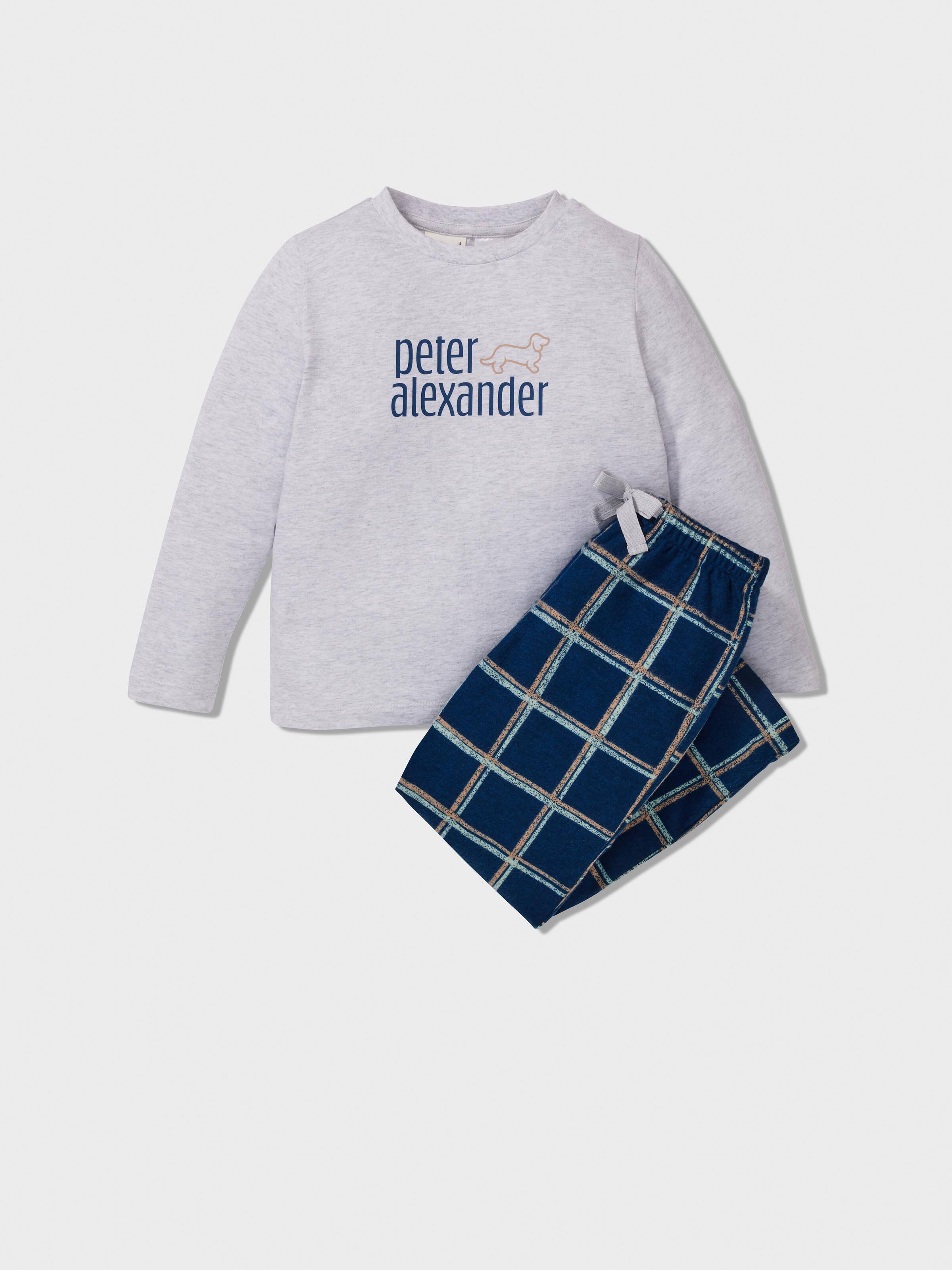 Jnr Boys Windowpane Check Pj Set