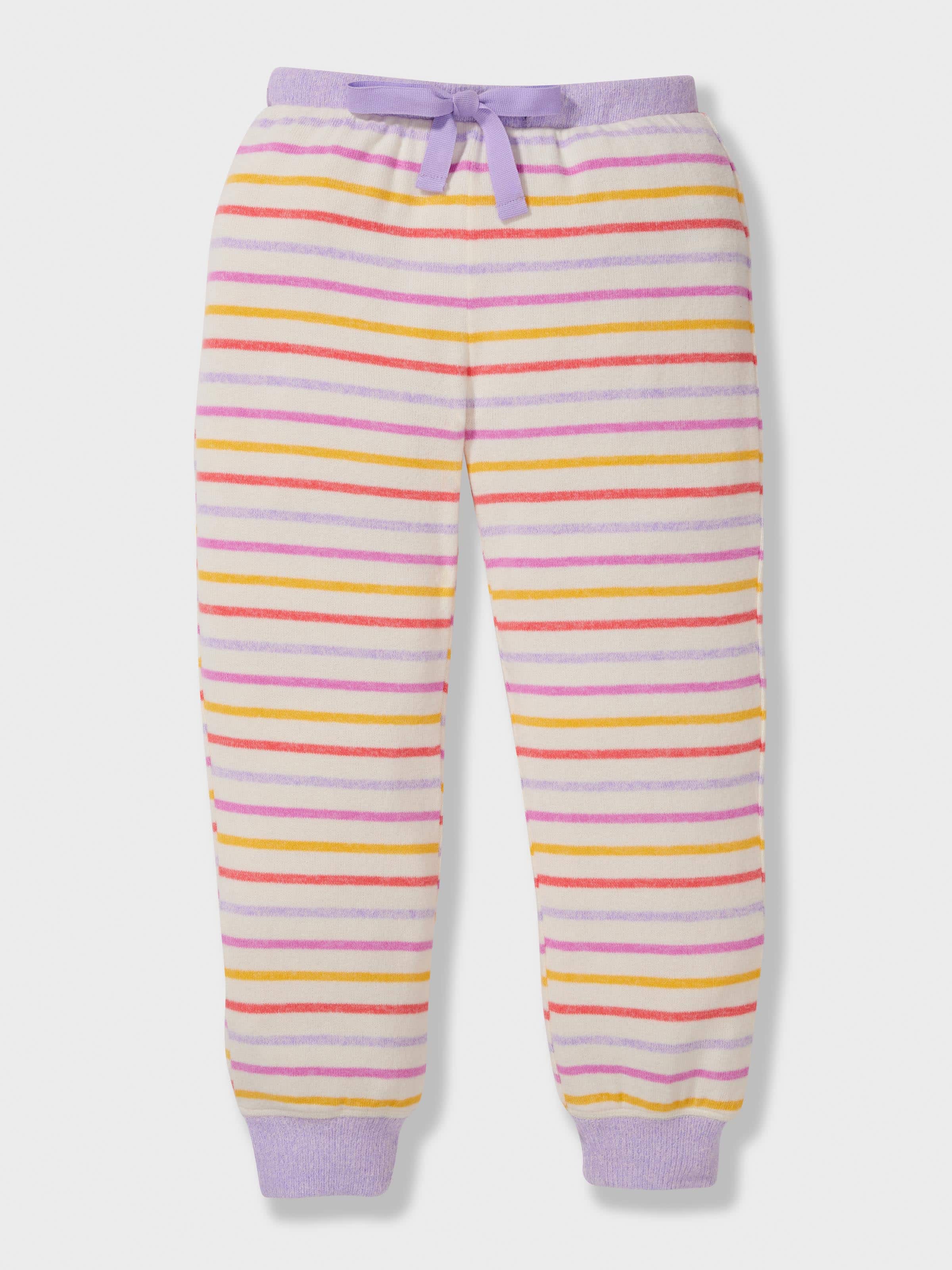 Girls Rainbow Stripe Pj Set