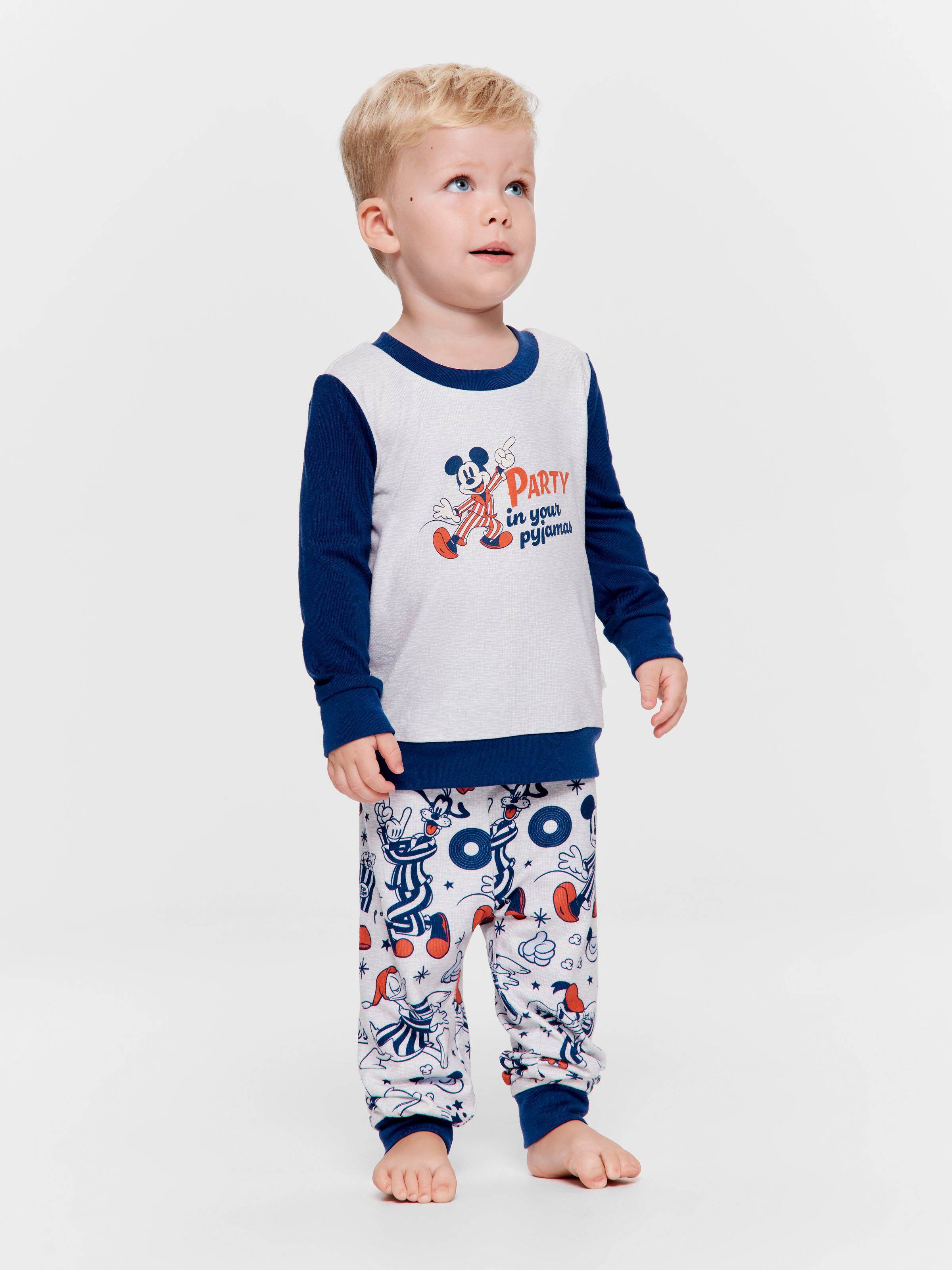 Baby Disney Mickey Long Plush Pj Set
