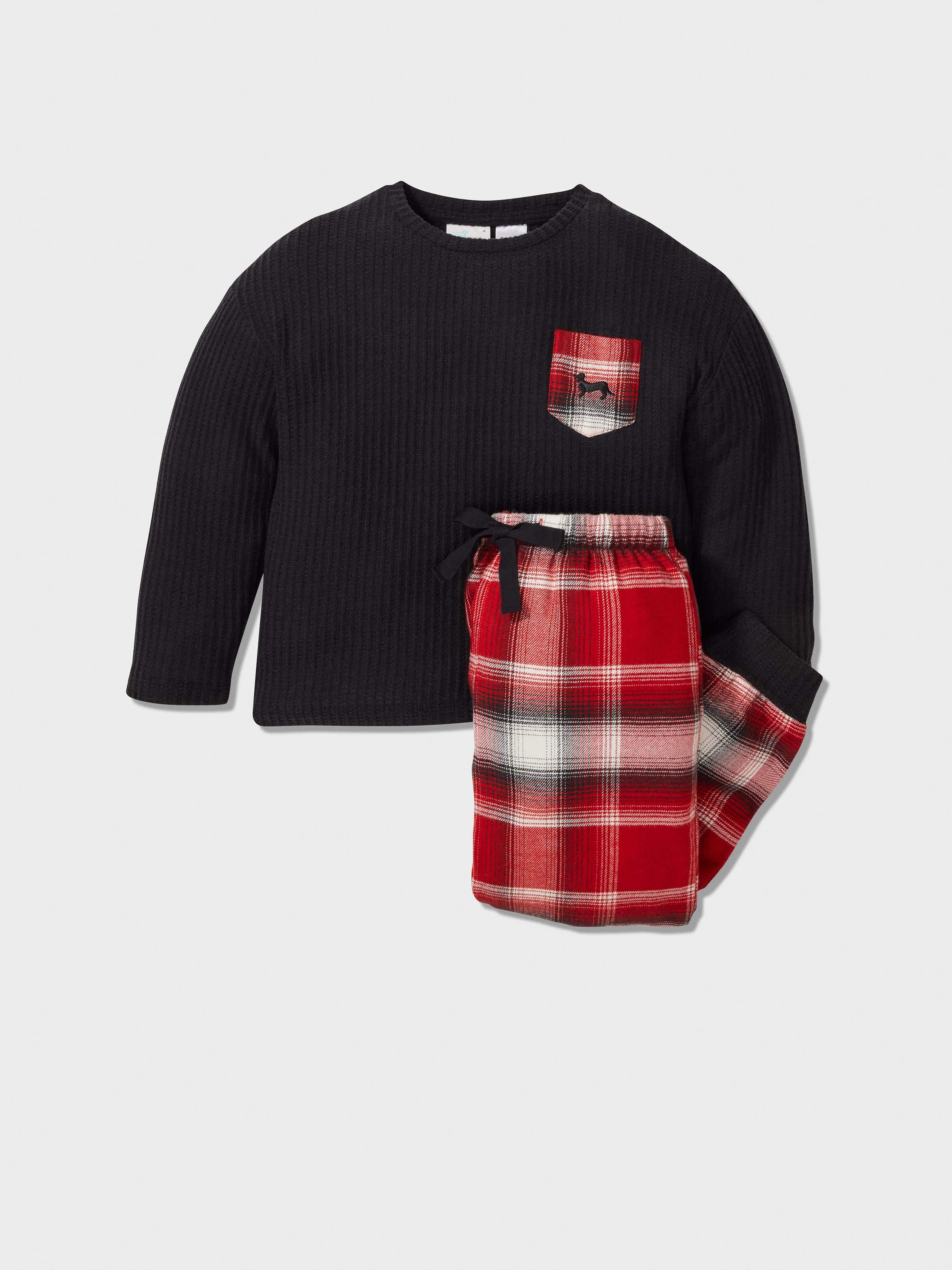Image for Jnr Boys Red Check Long Pj Set from Peter Alexander