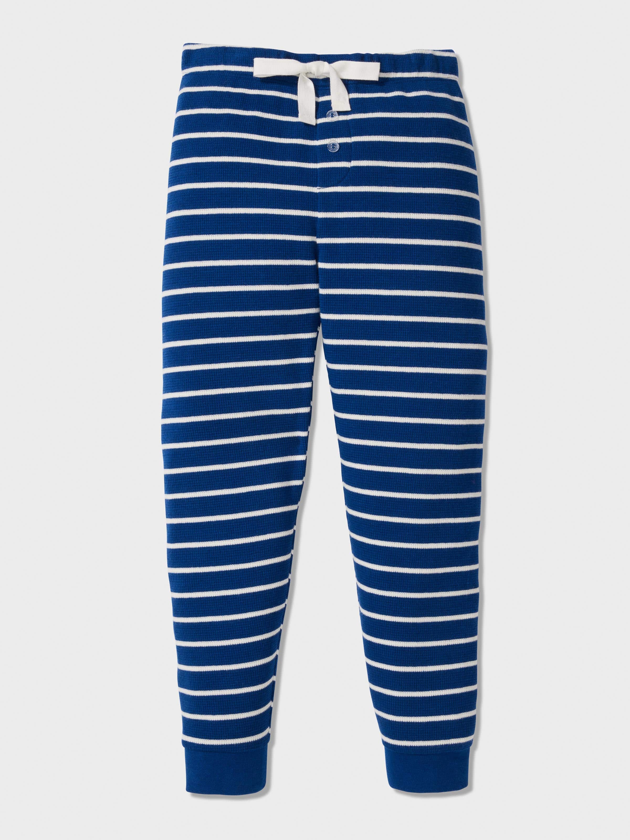 Boys Waffle Stripe Long Pj Set