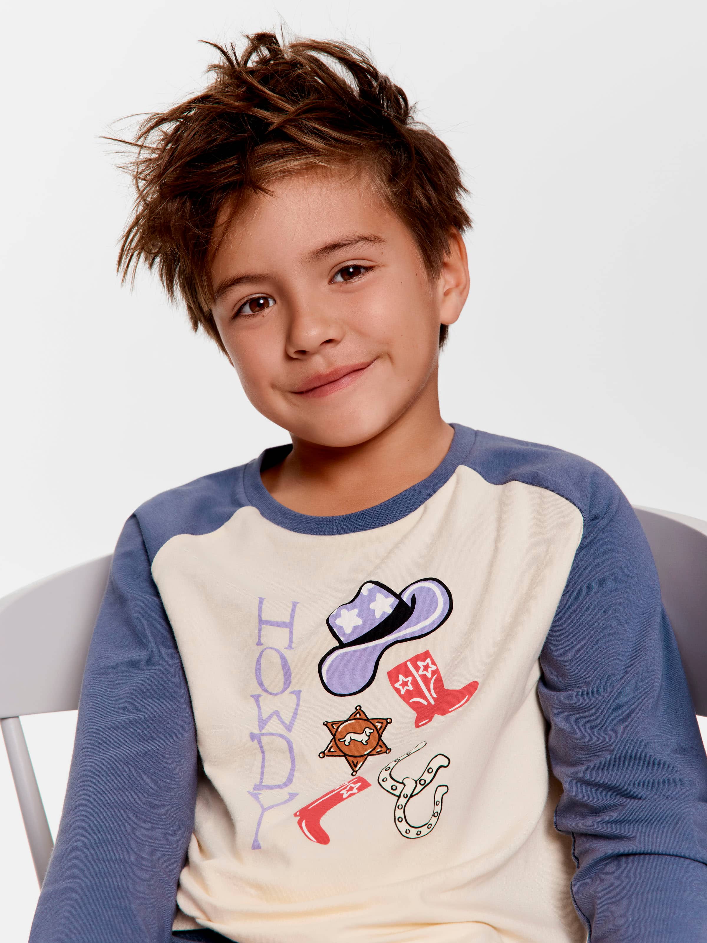 Jnr Boys Cowboy Penny Long Pj Set