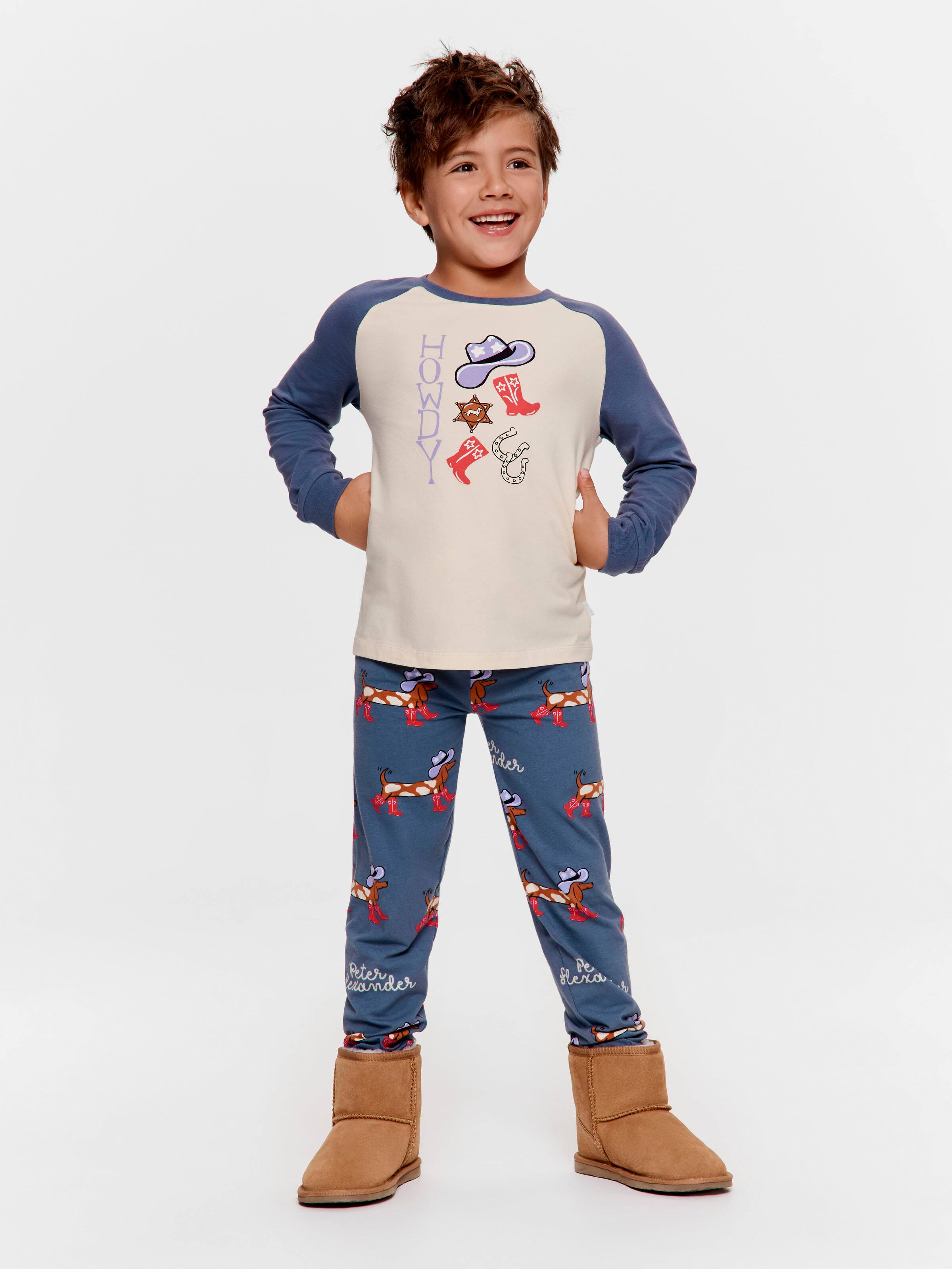 Jnr Boys Cowboy Penny Long Pj Set