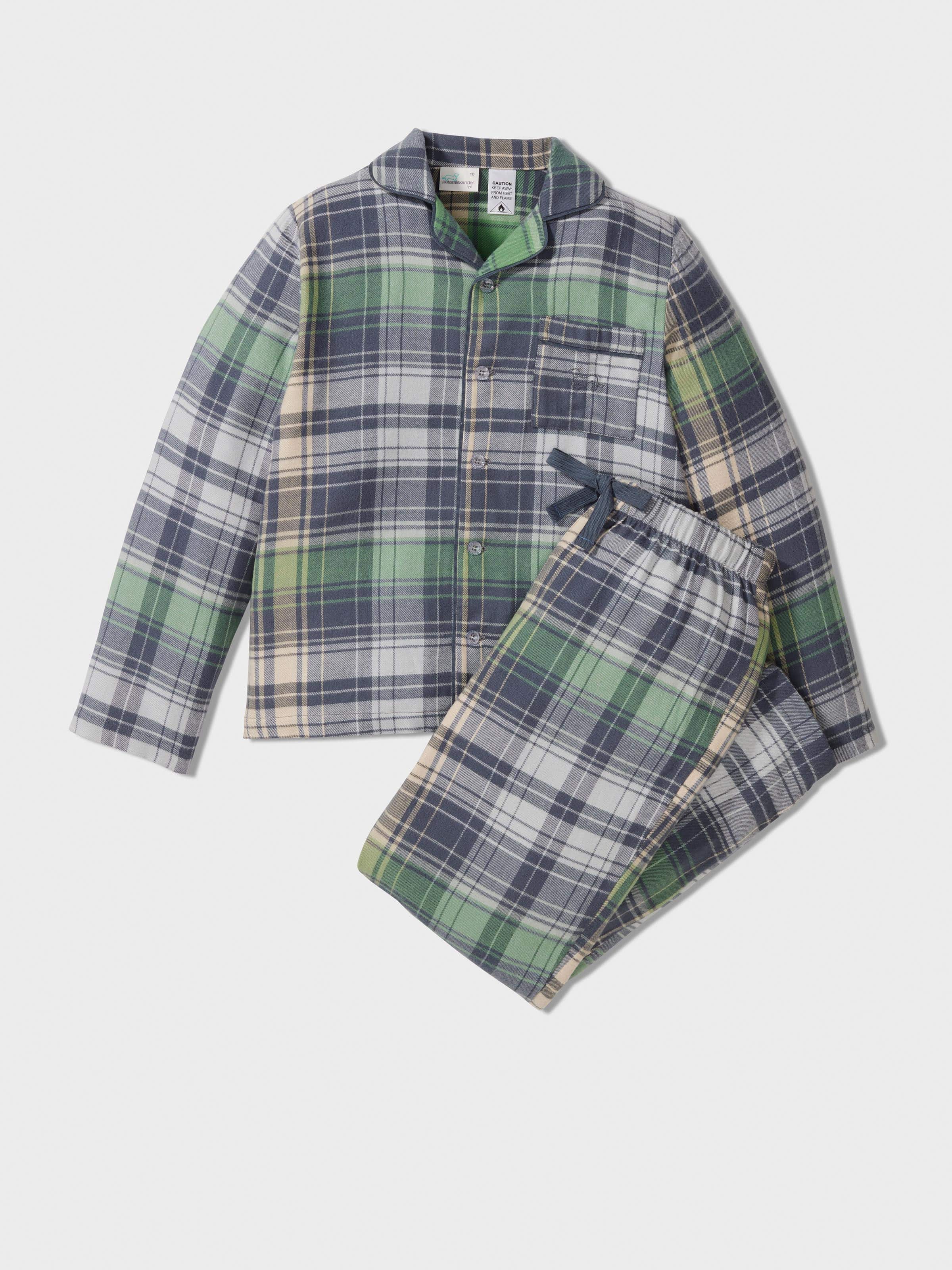 Boys Cowboy Check Long Classic Pj Set