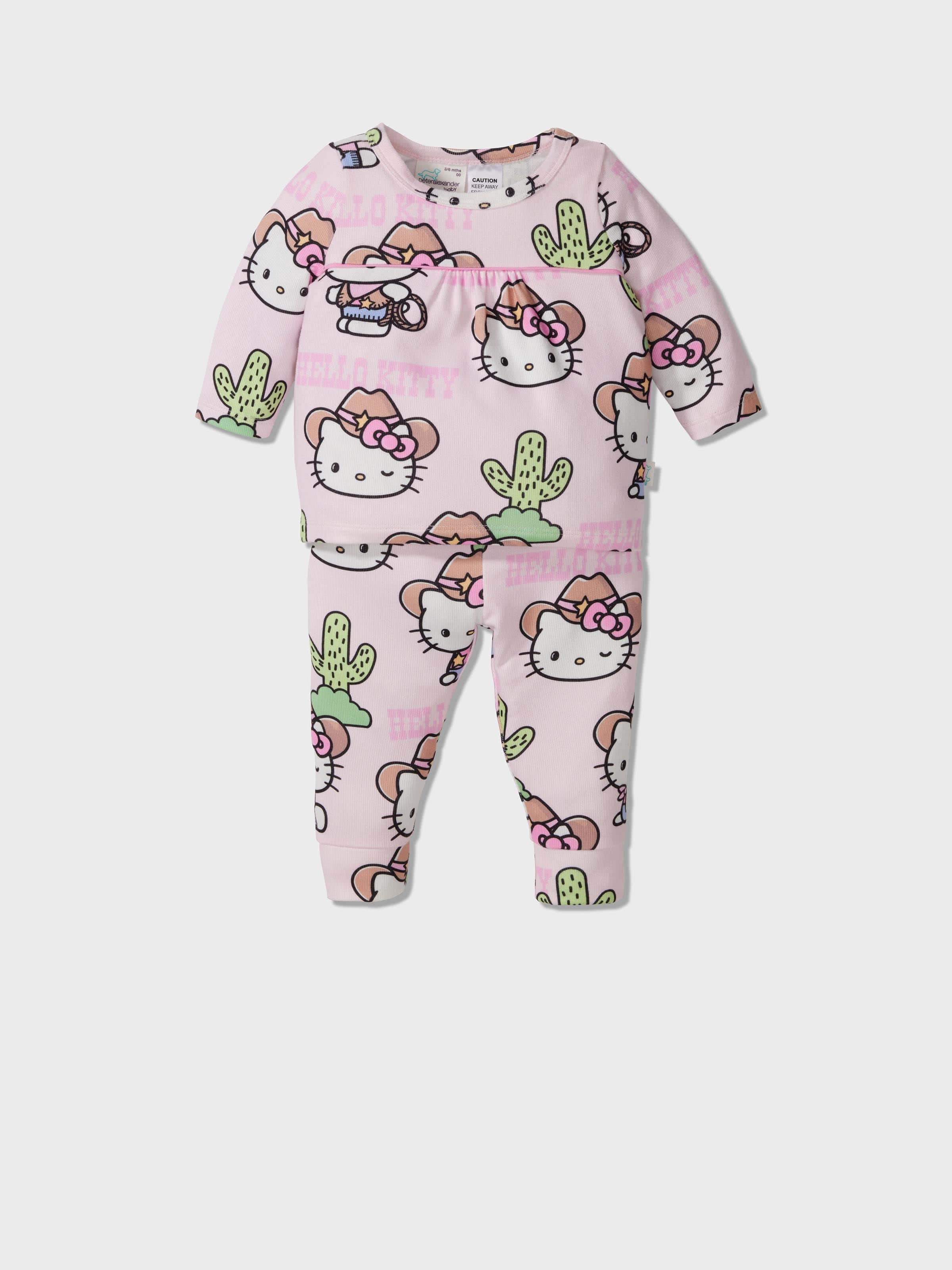 Baby Hello Kitty Cowboy Long Plush Pj Set