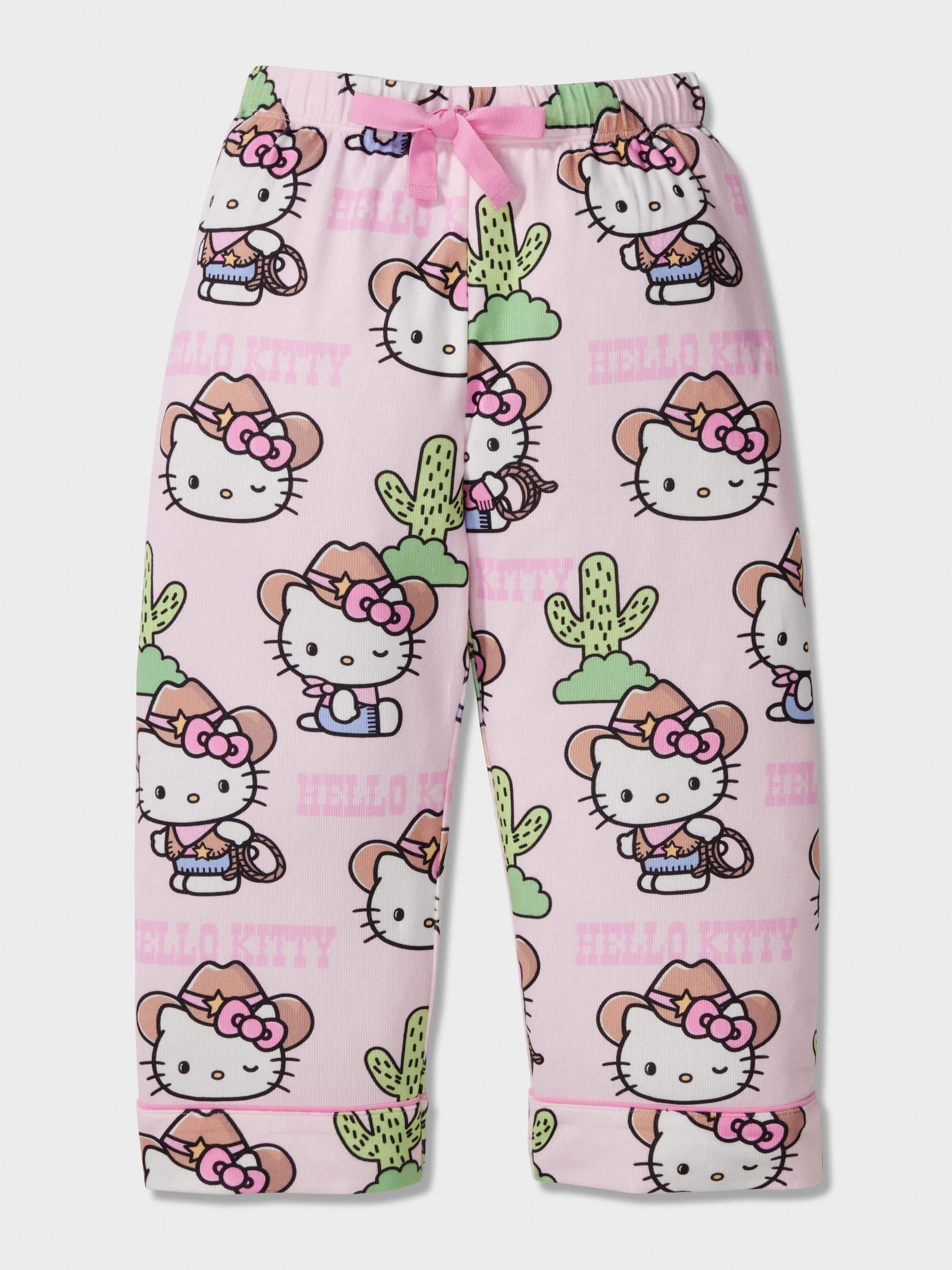 Image for Girls Hello Kitty Cowboy Long Plush Classic Pj Set from Peter Alexander