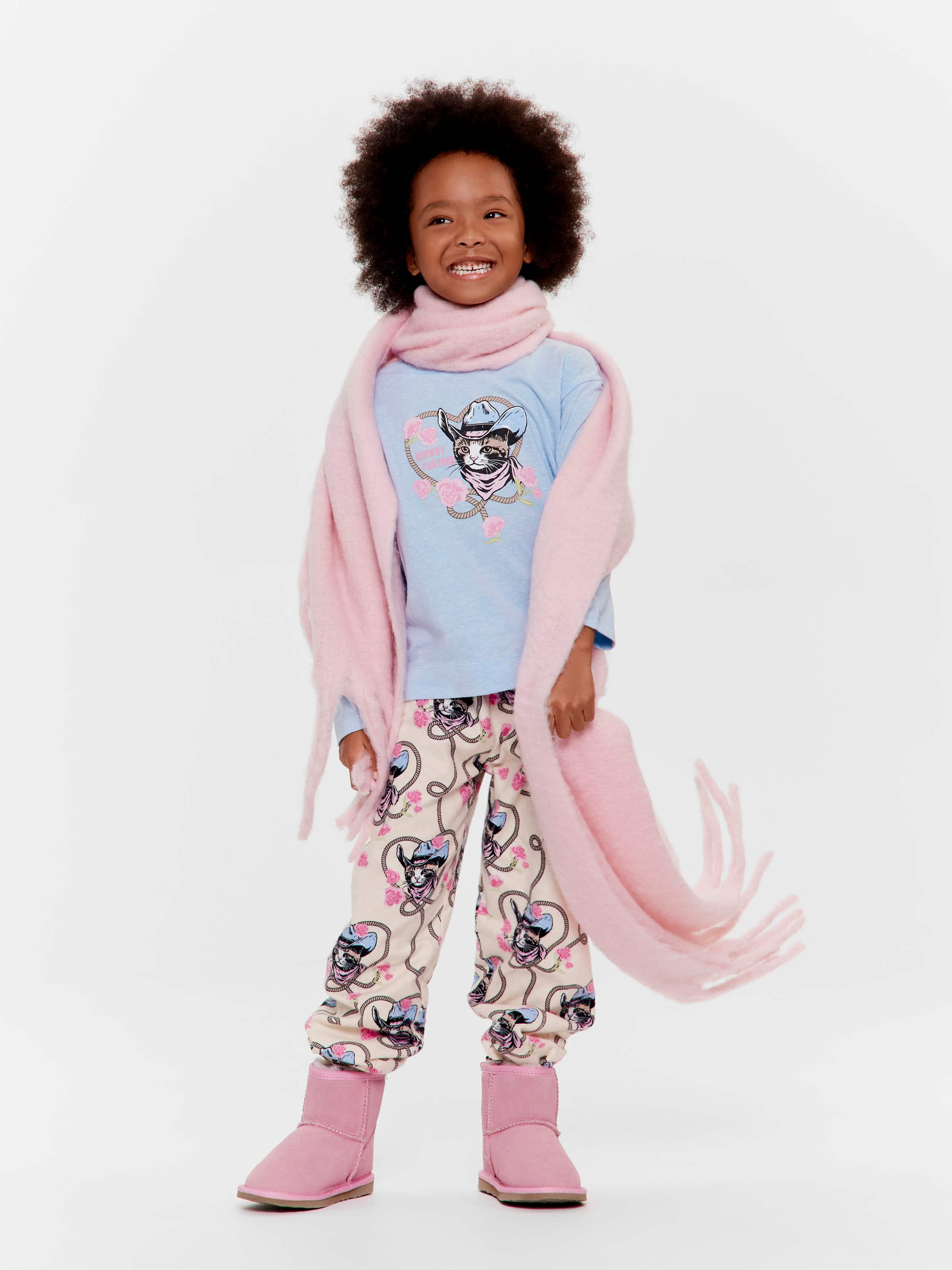 Image for Jnr Girls Cowboy Cat Long Set from Peter Alexander