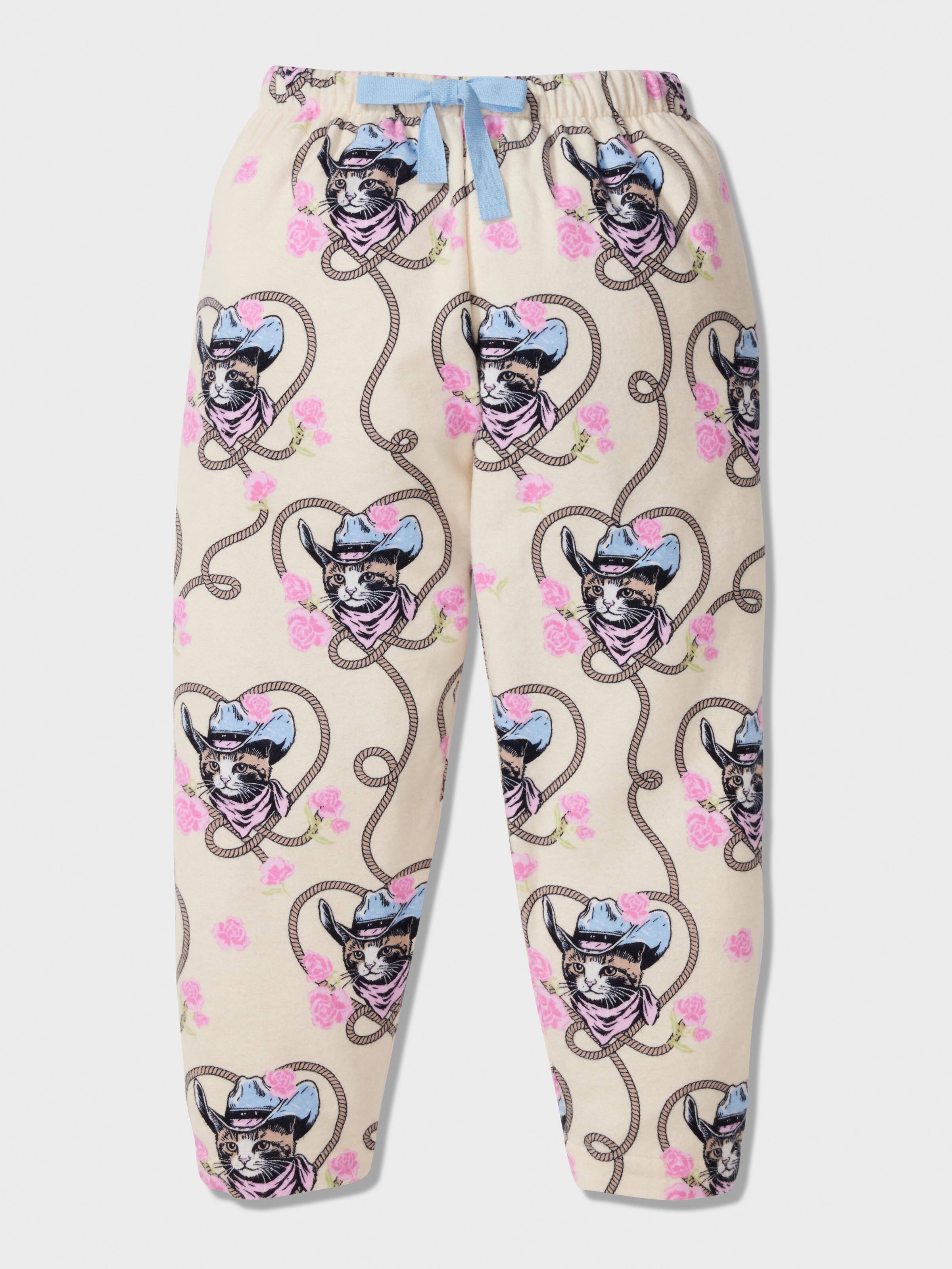 Girls Cowboy Cat Long Pj Set