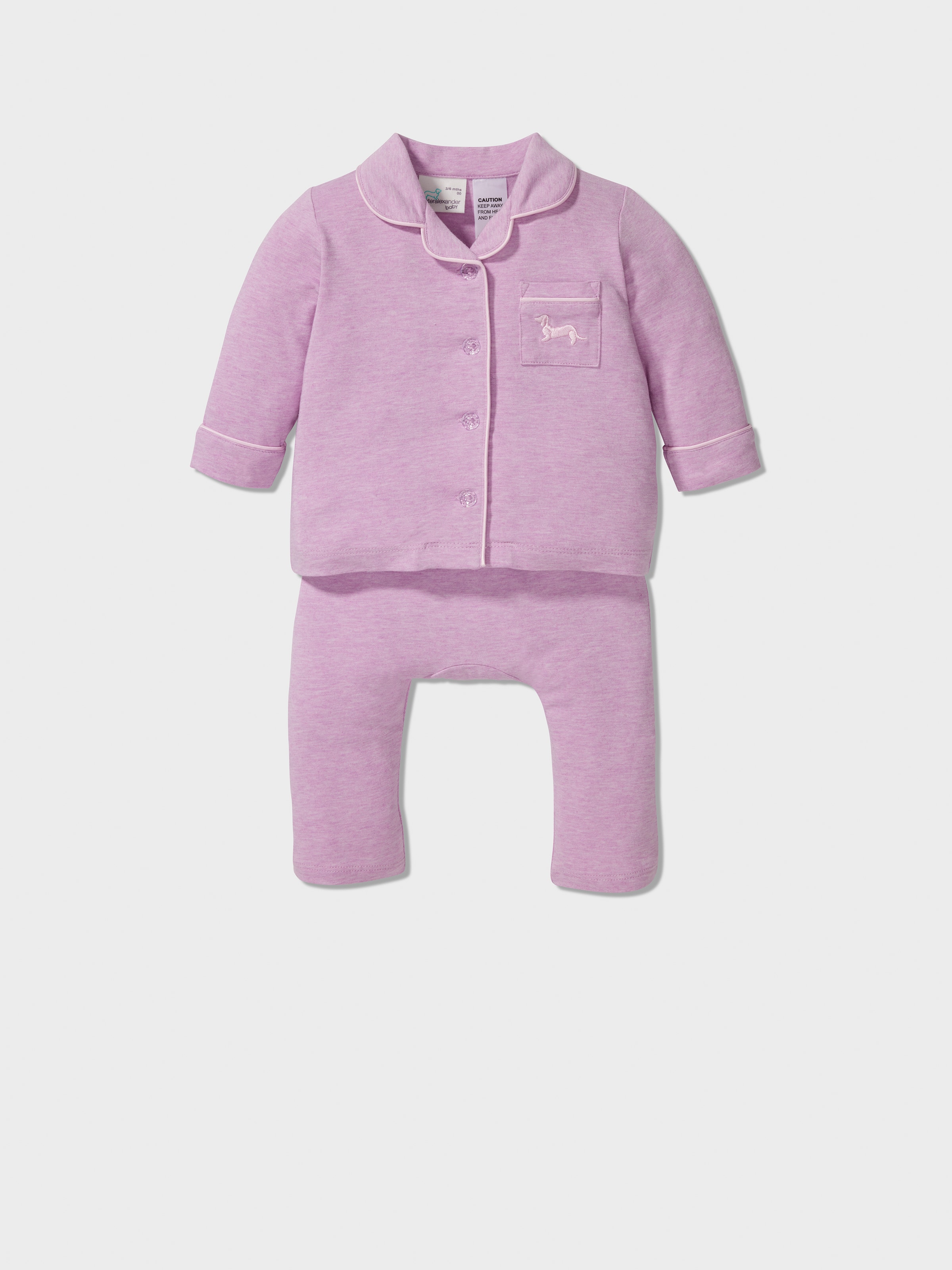 Image for Baby Lilac Bamboo Long Classic Pj Set from Peter Alexander