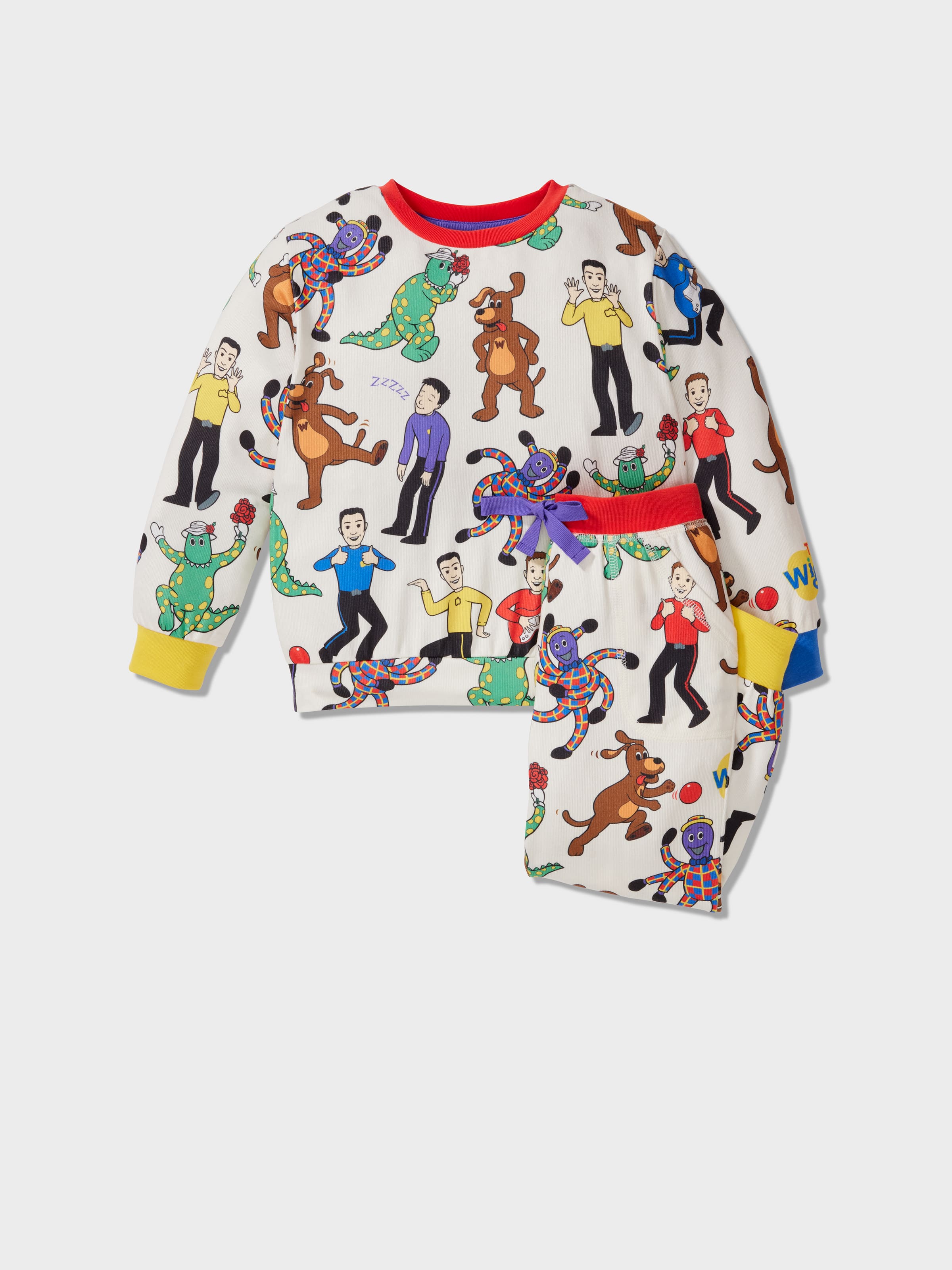 Jnr Kids The Wiggles Plush Long Pj Set