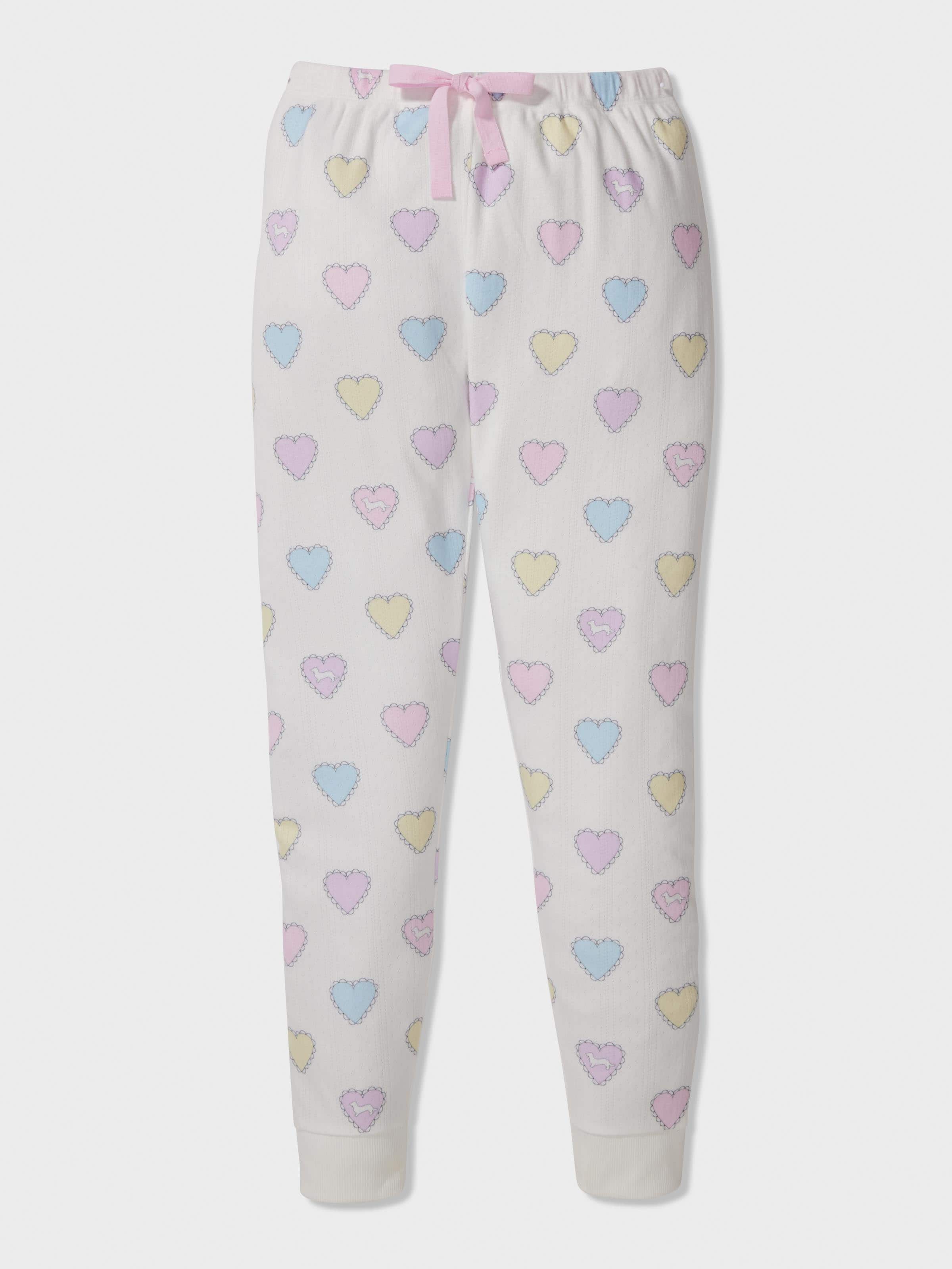 Girls Rainbow Heart Long Pj Set