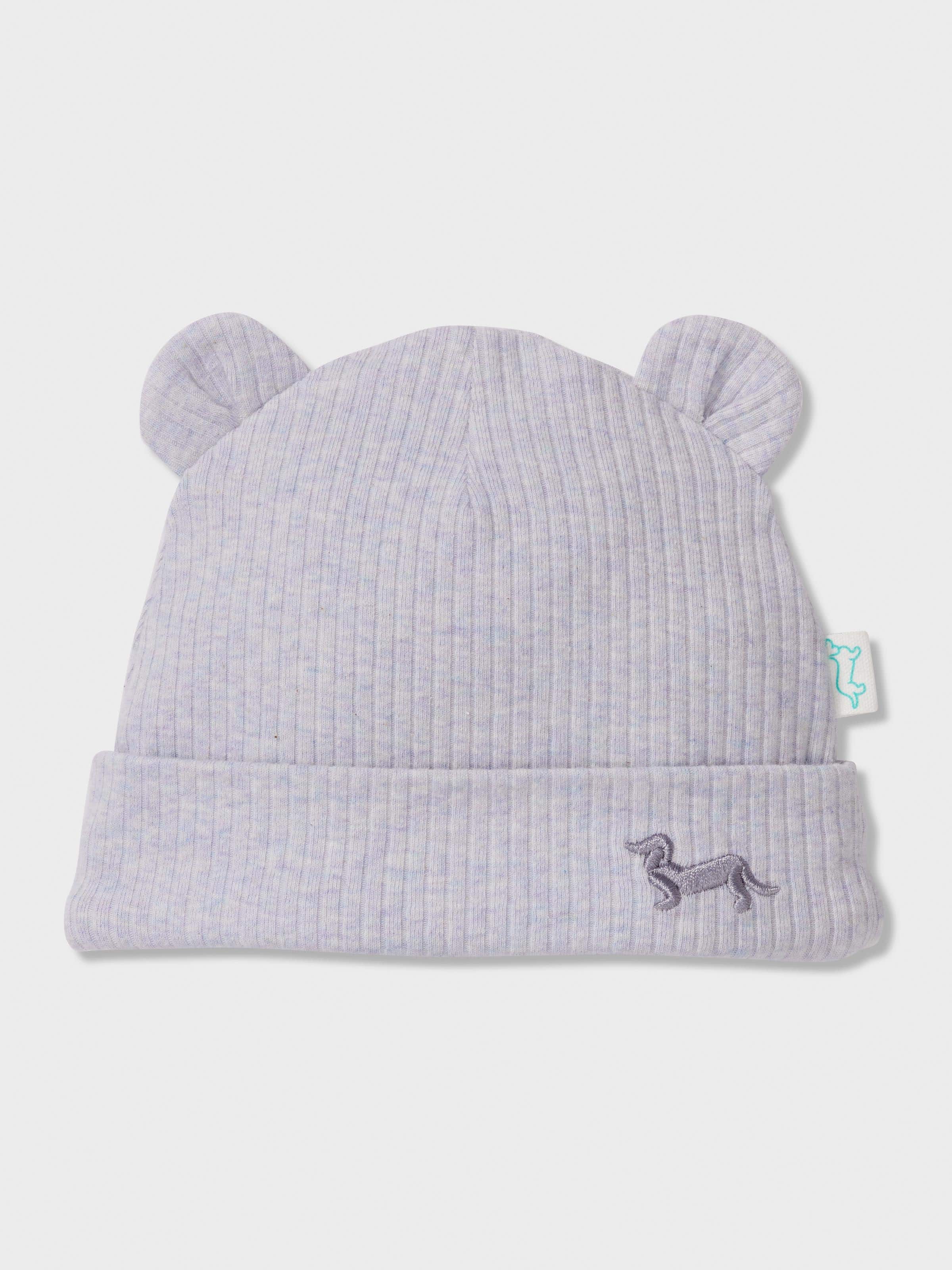 Baby Organic Blue Beanie & Booties Set