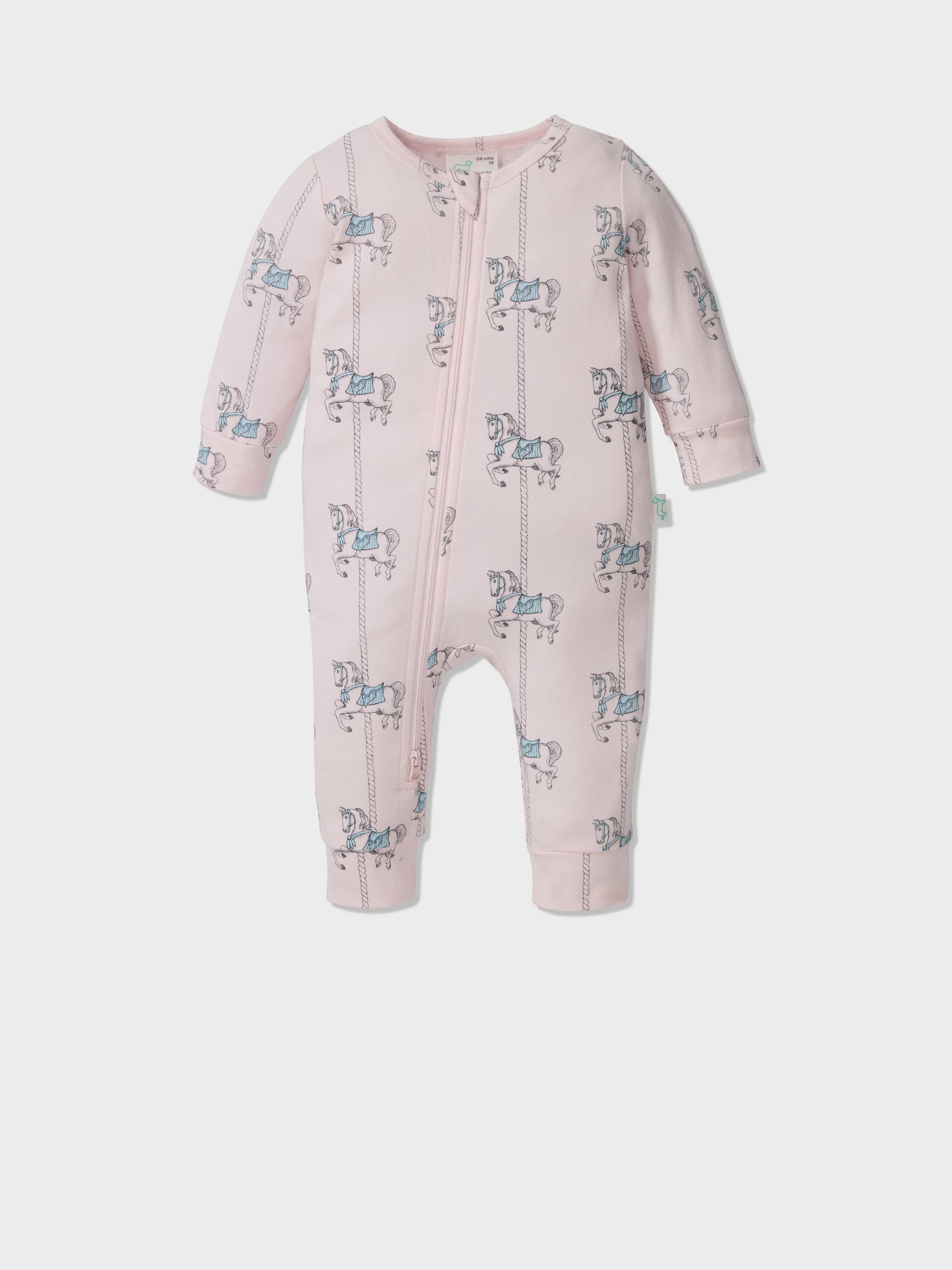 Baby Organic Horse Carousel Onesie
