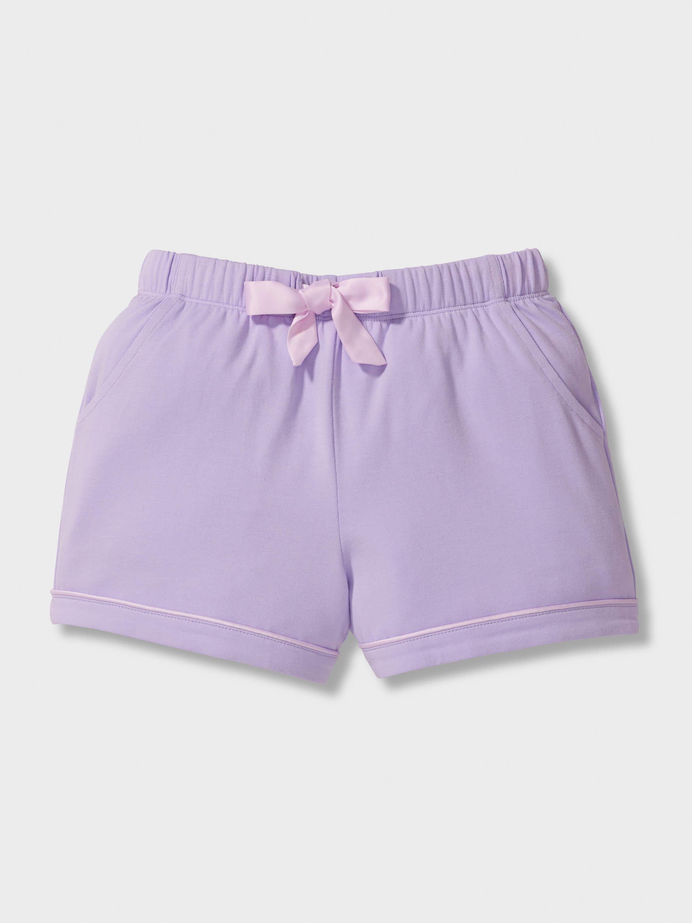 Girls Lilac Bamboo Classic Shortie Pj Set