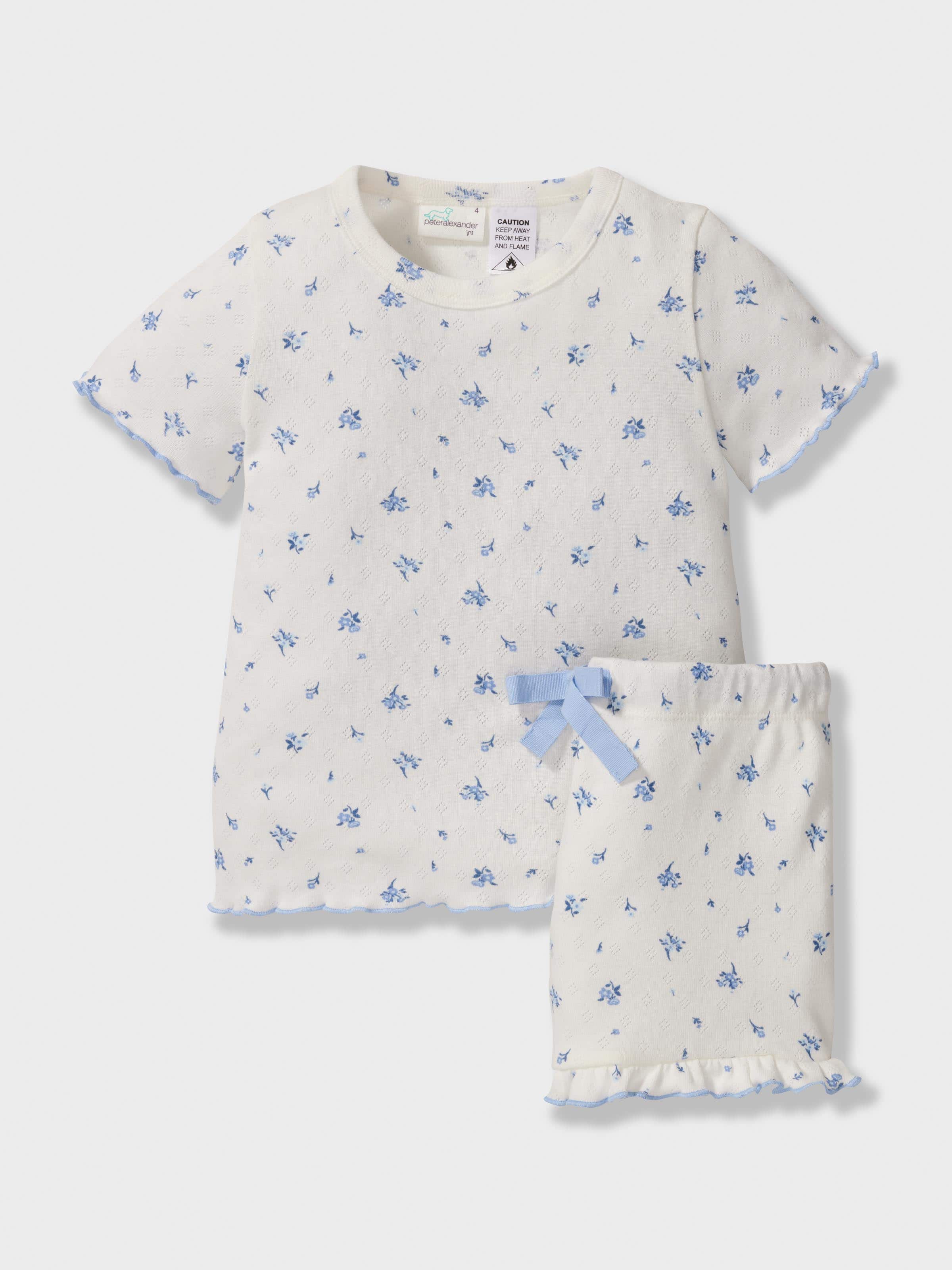 Jnr Girls Organic Ditsy Floral Short Pj Set
