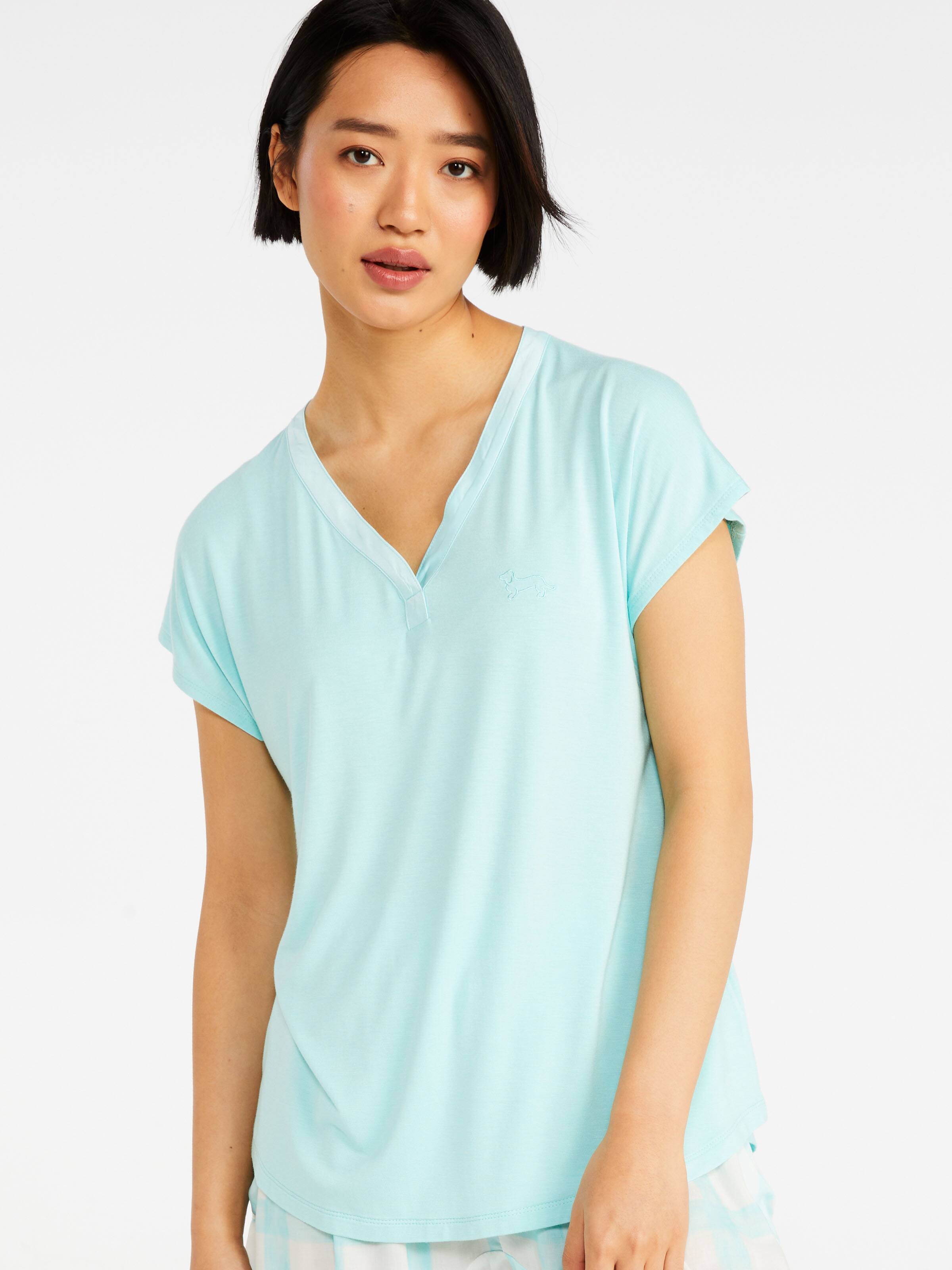 P.A. Classic Mint Satin Trim Top