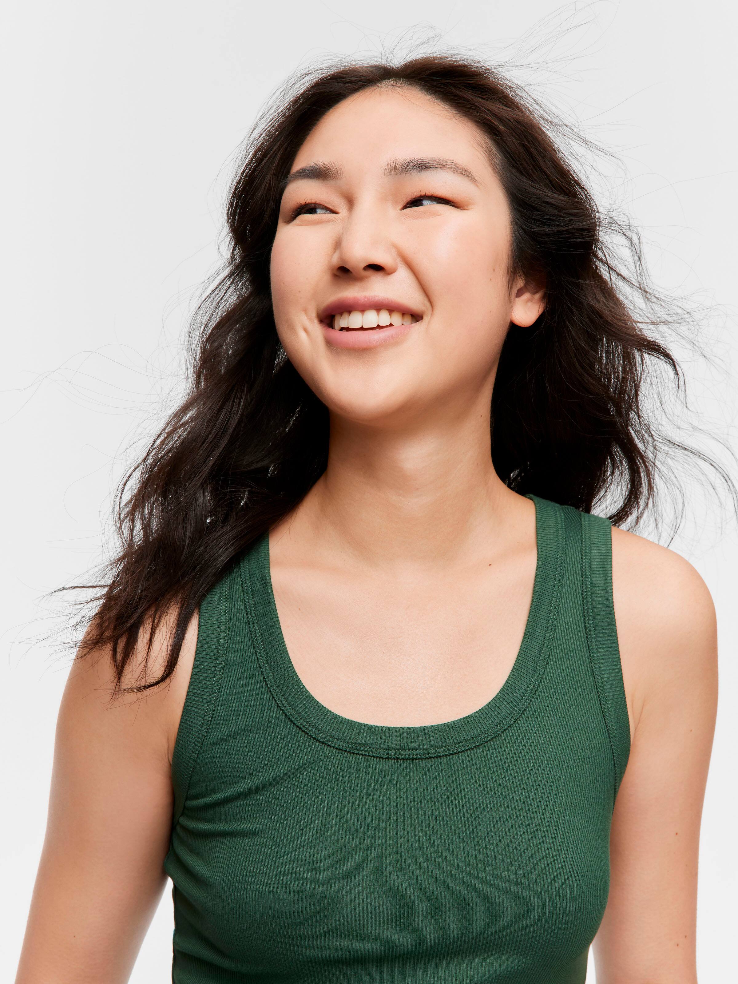 Olive Bamboo Rib Tank