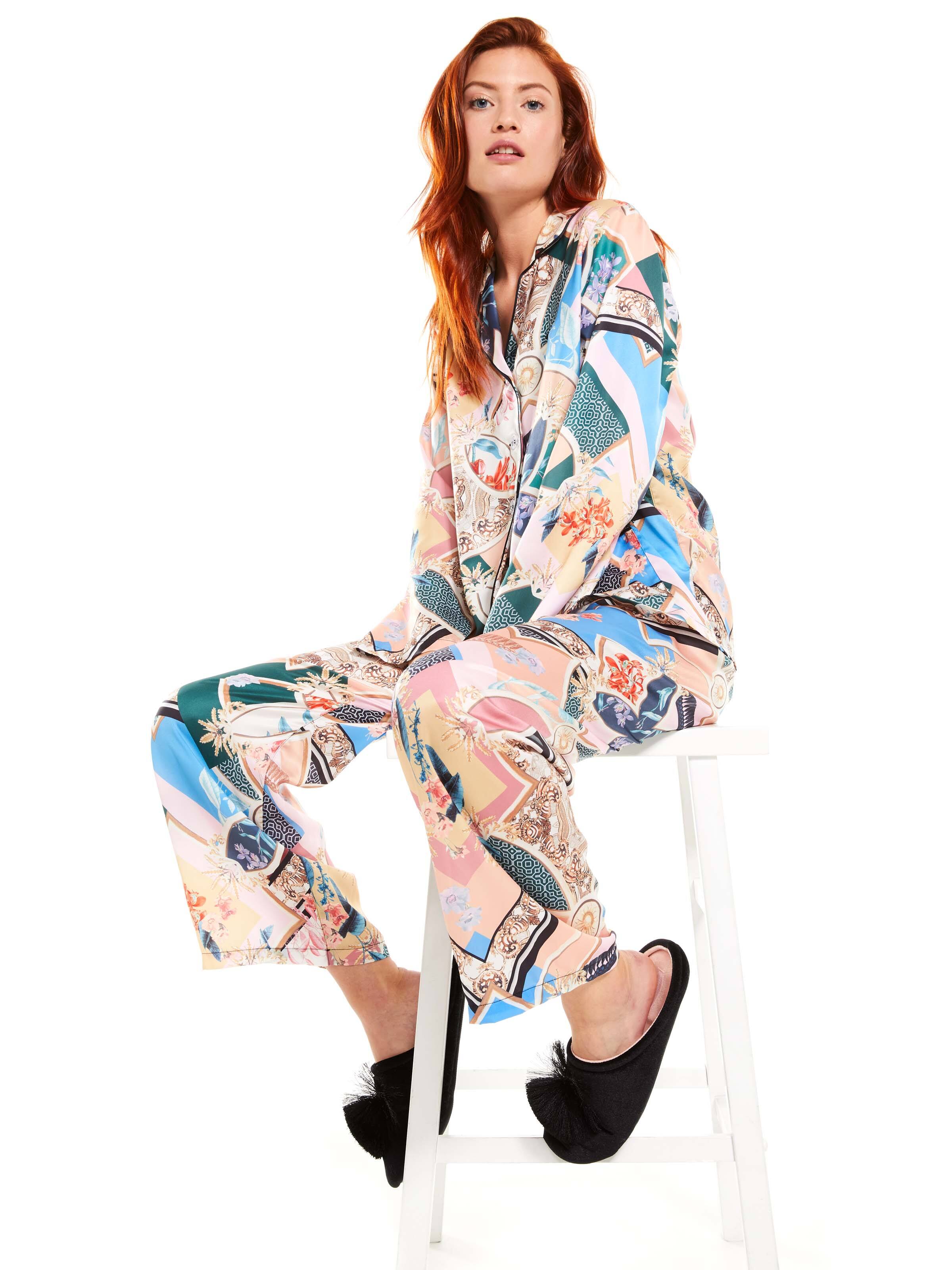 Ornate Tile Satin Pj Set