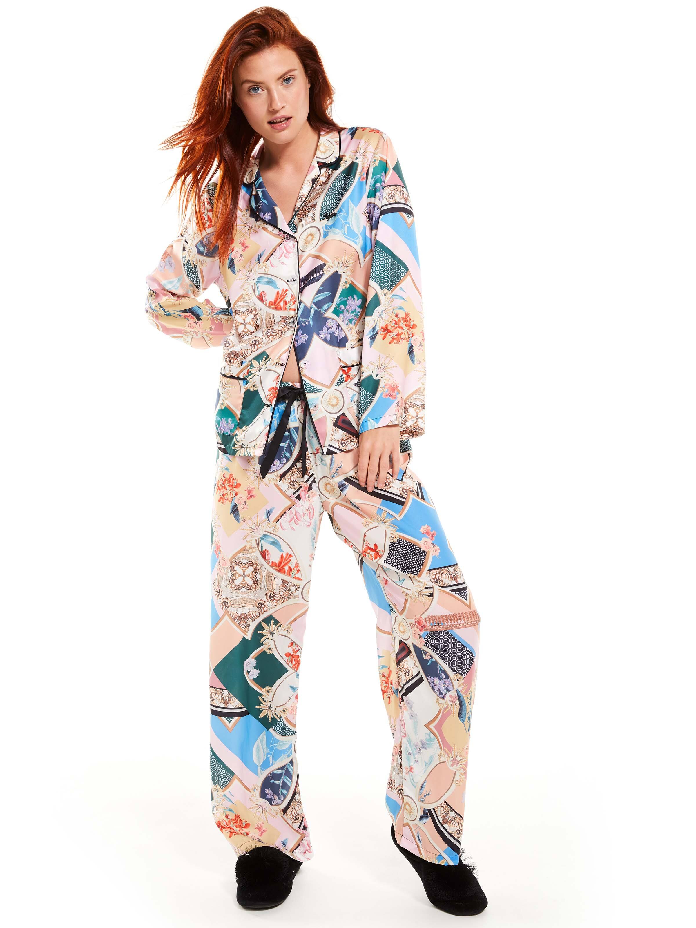 Ornate Tile Satin Pj Set