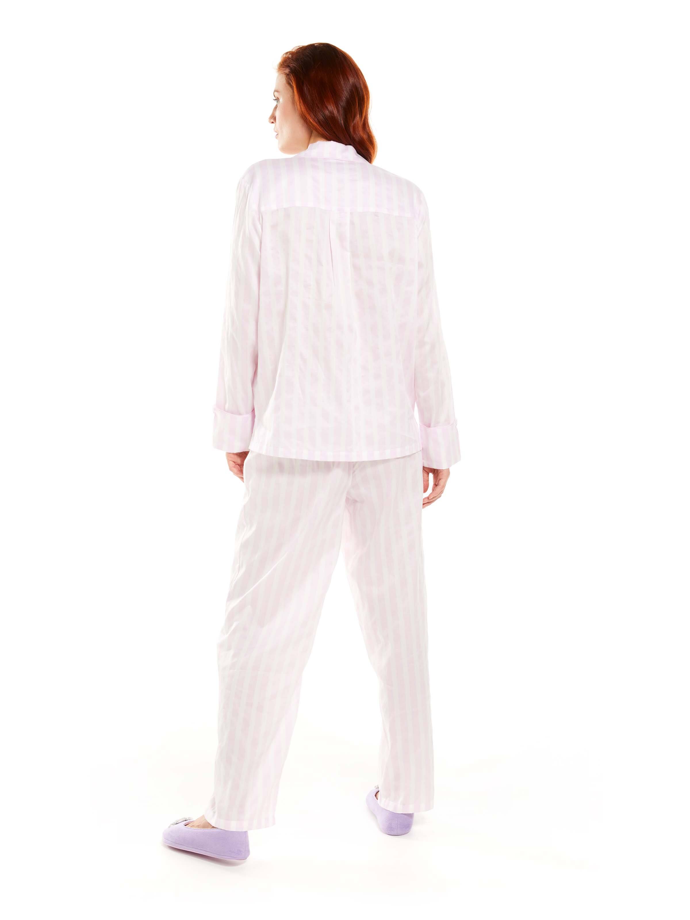 Pink Stripe Pj Set With Eye Mask