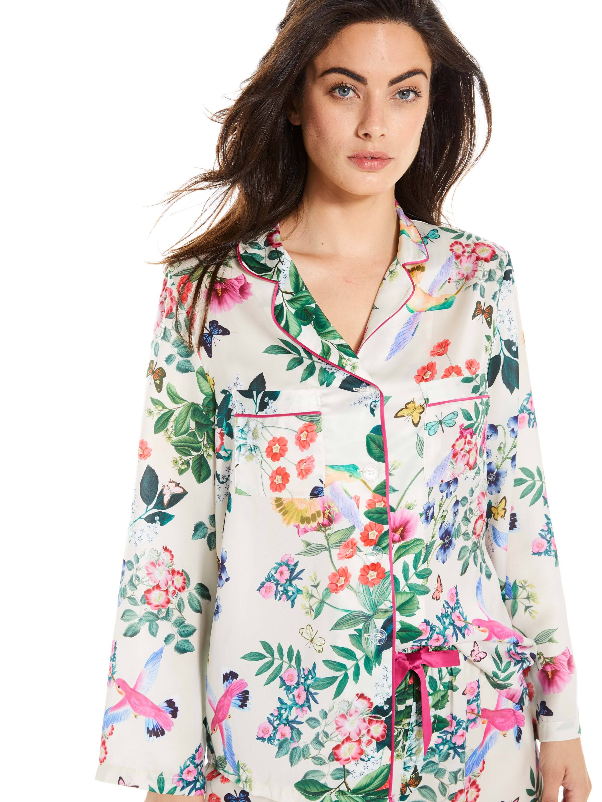 Butterfly Floral Satin Pj Set