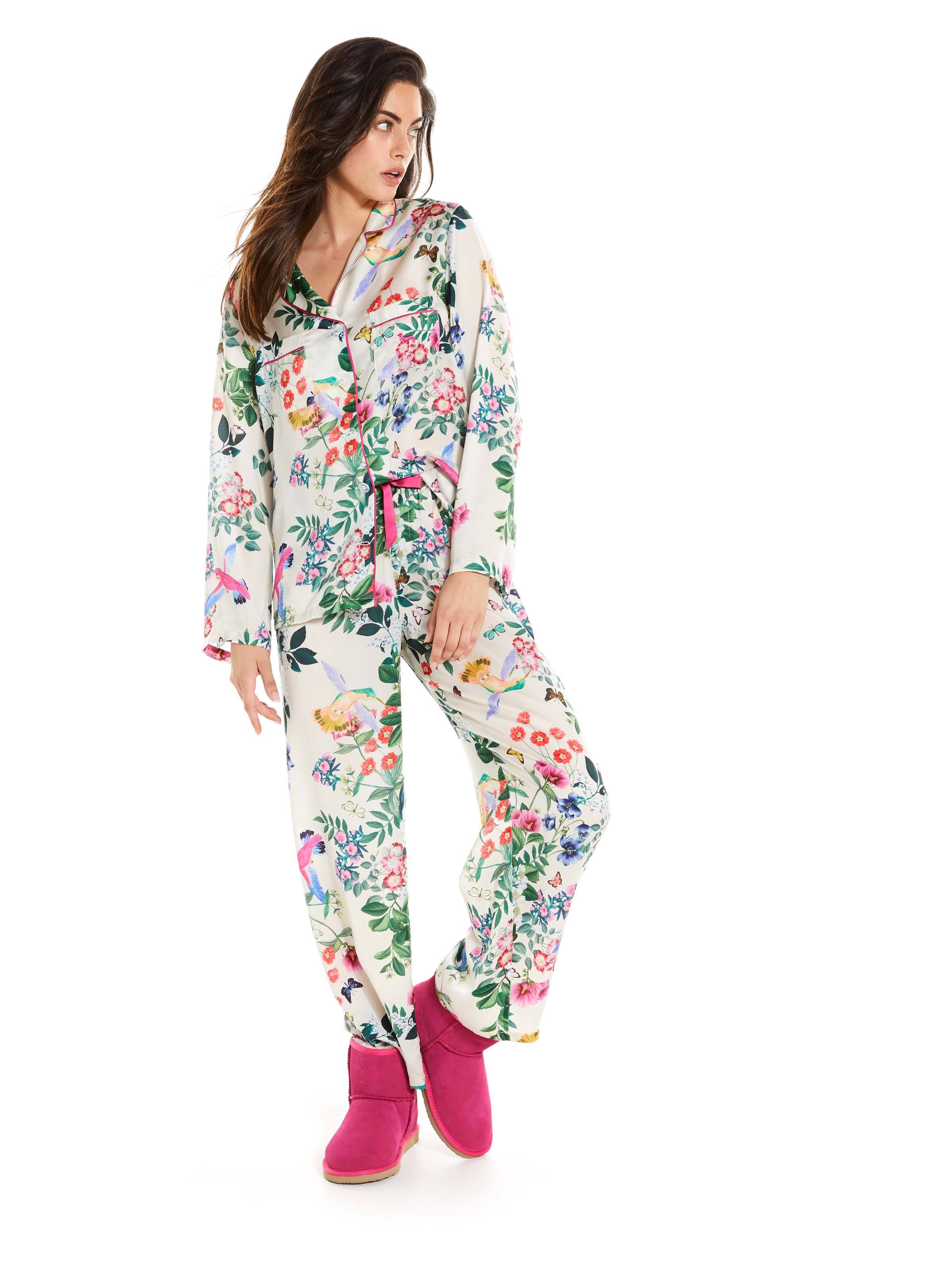 Butterfly Floral Satin Pj Set