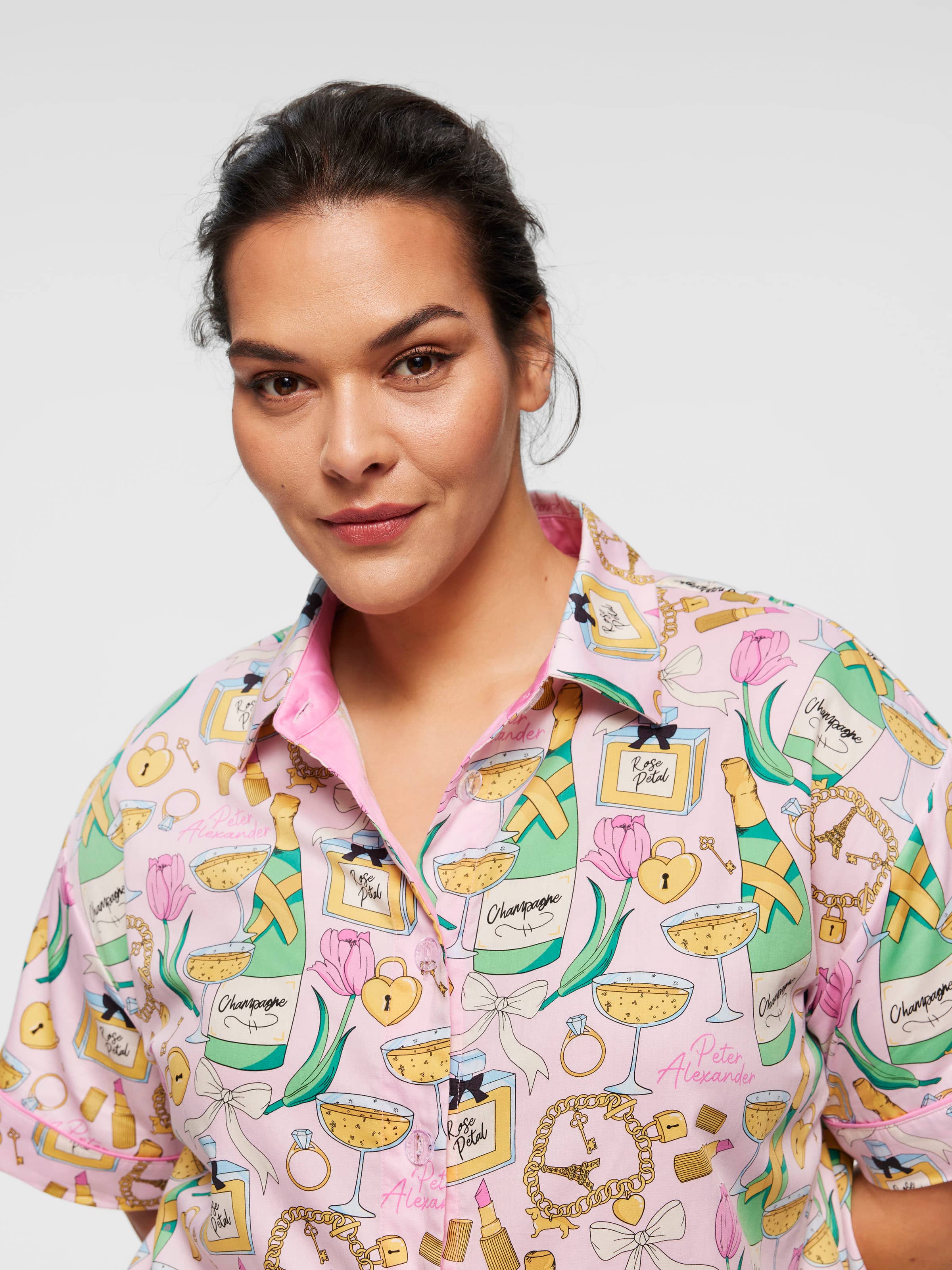 P.A. Plus Champagne Shortie Pj Set