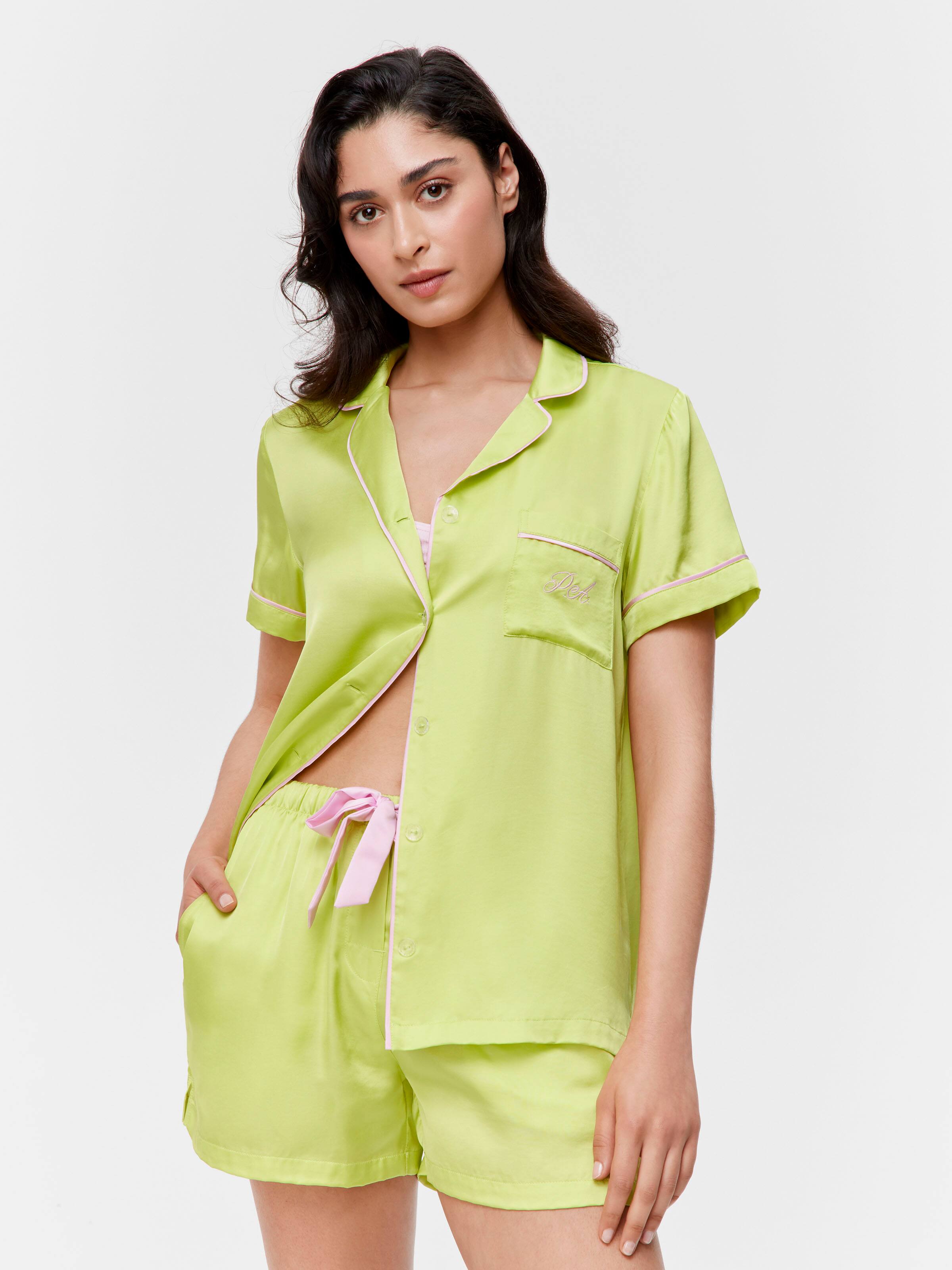 Peter's Lime Shortie Pj Set