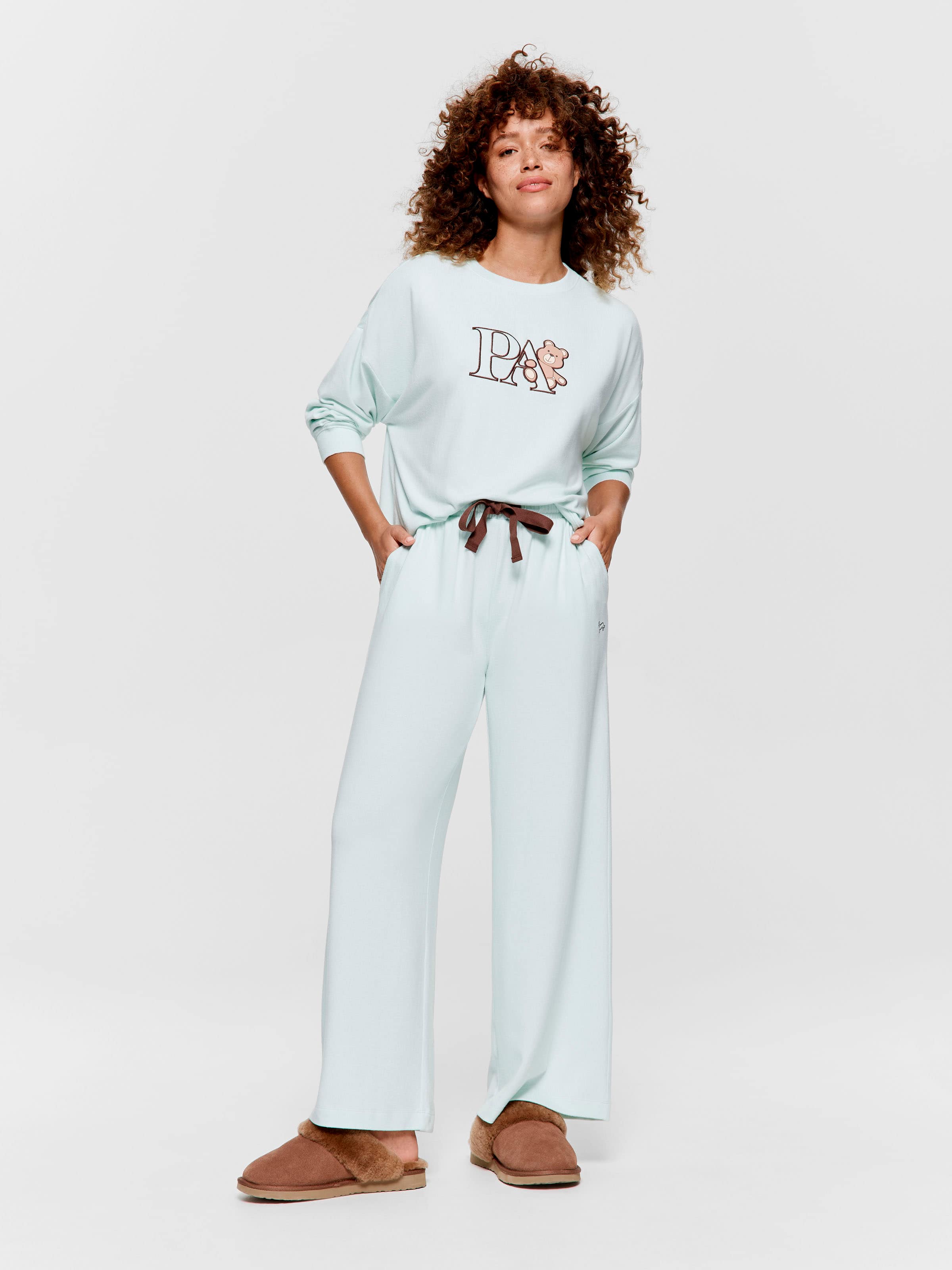 Image for Mint Plush Straight Leg Pj Pant from Peter Alexander