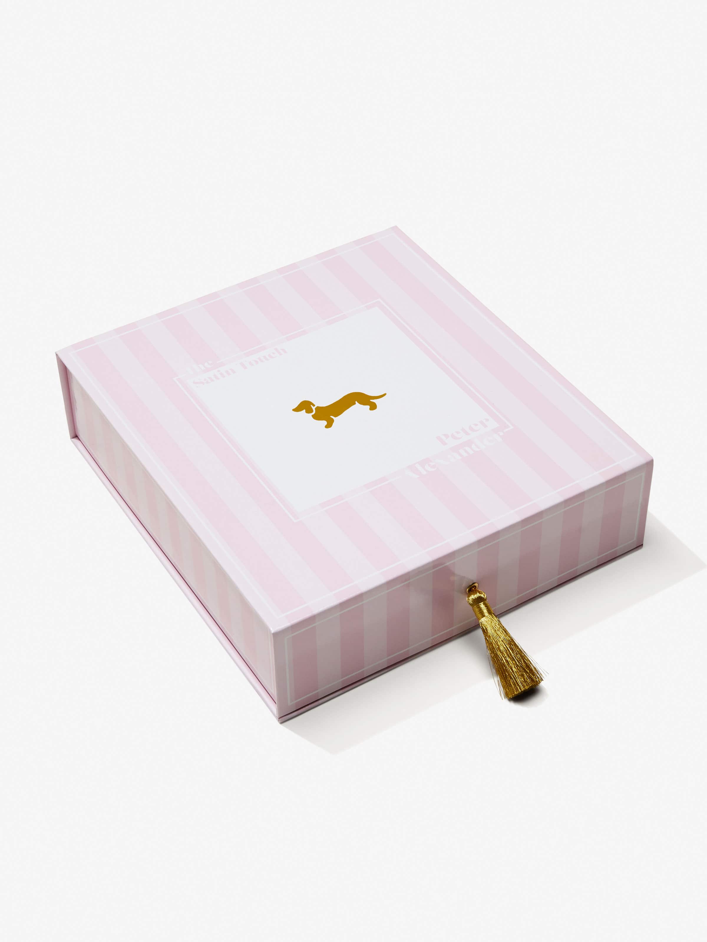 Image for Long Pink Stripe Chic Satin Pj Set from Peter Alexander