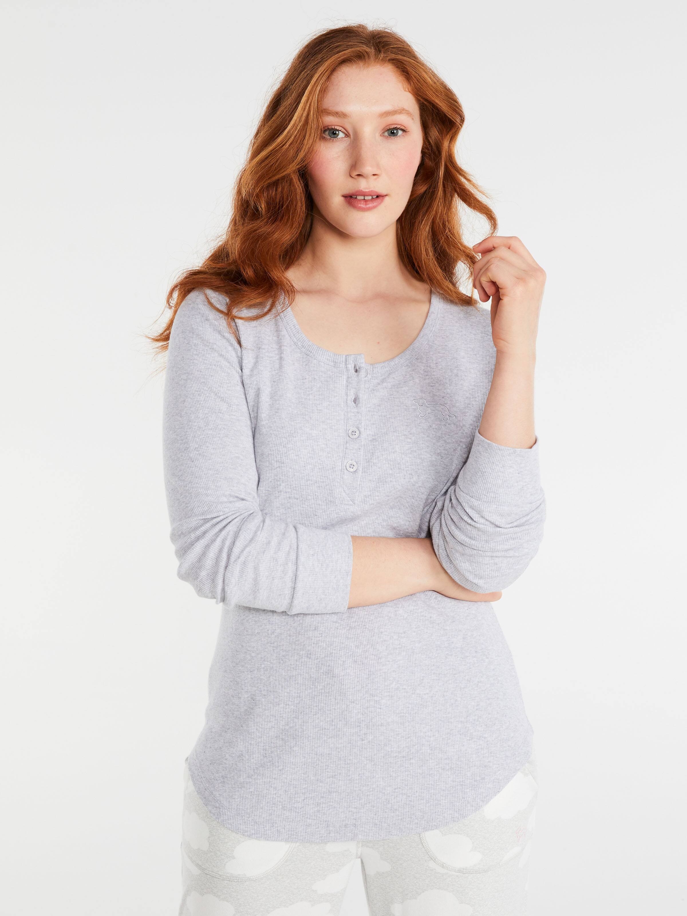 P.A. Classic Long Sleeve Ribbed Henley