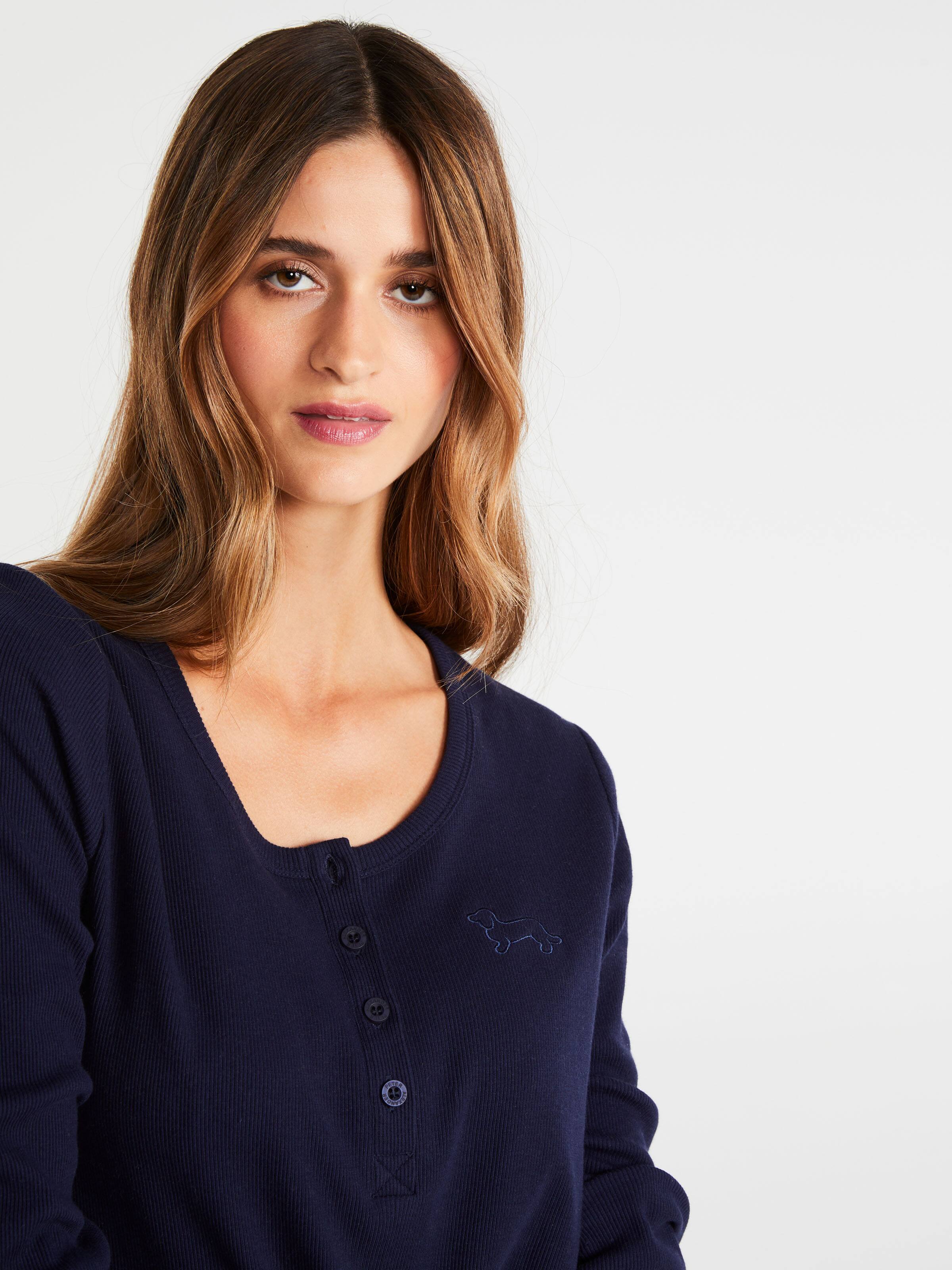 P.A. Classic Long Sleeve Ribbed Henley