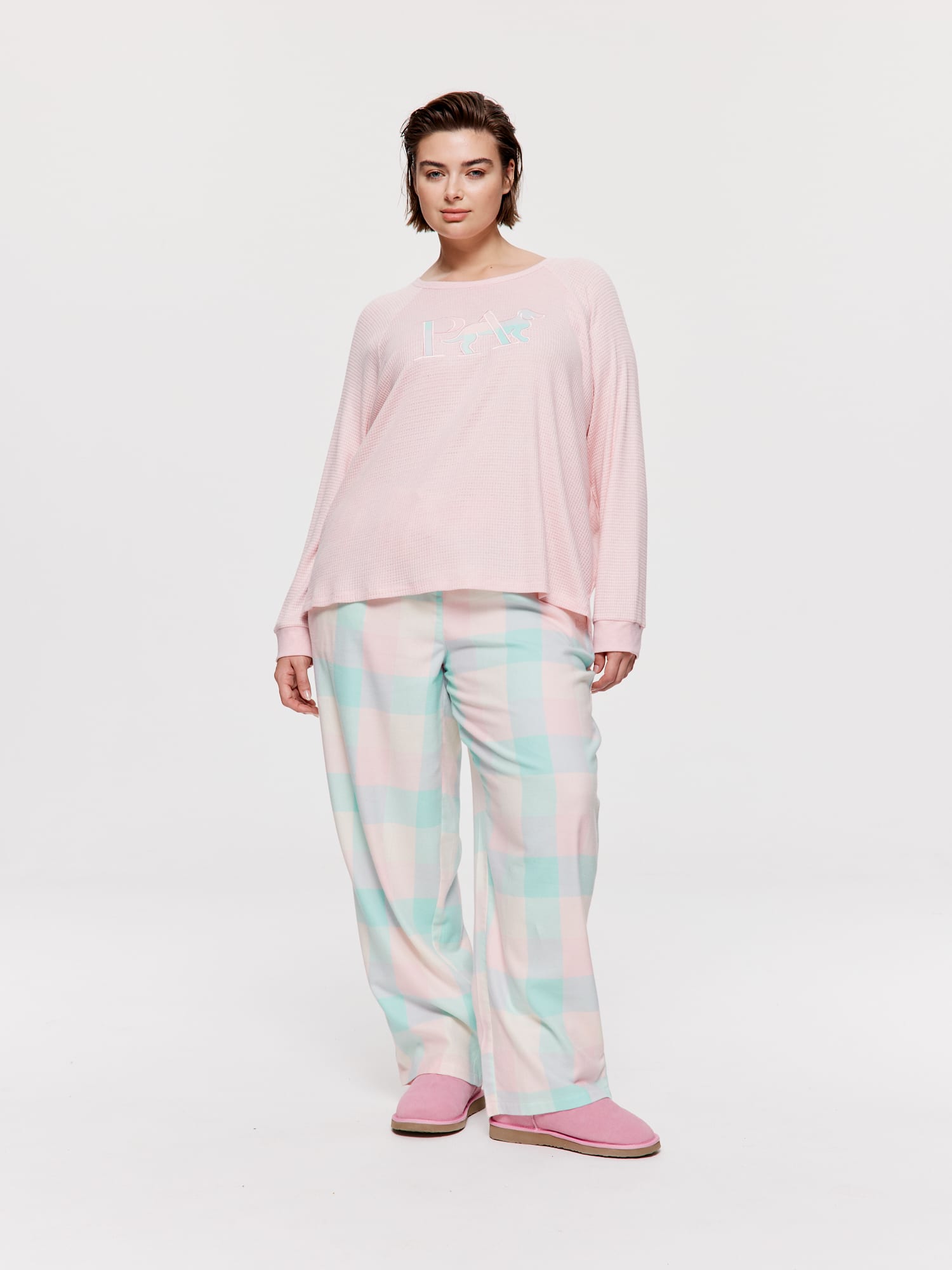 Image for P.A. Plus Buffalo Logo Waffle Sweater from Peter Alexander