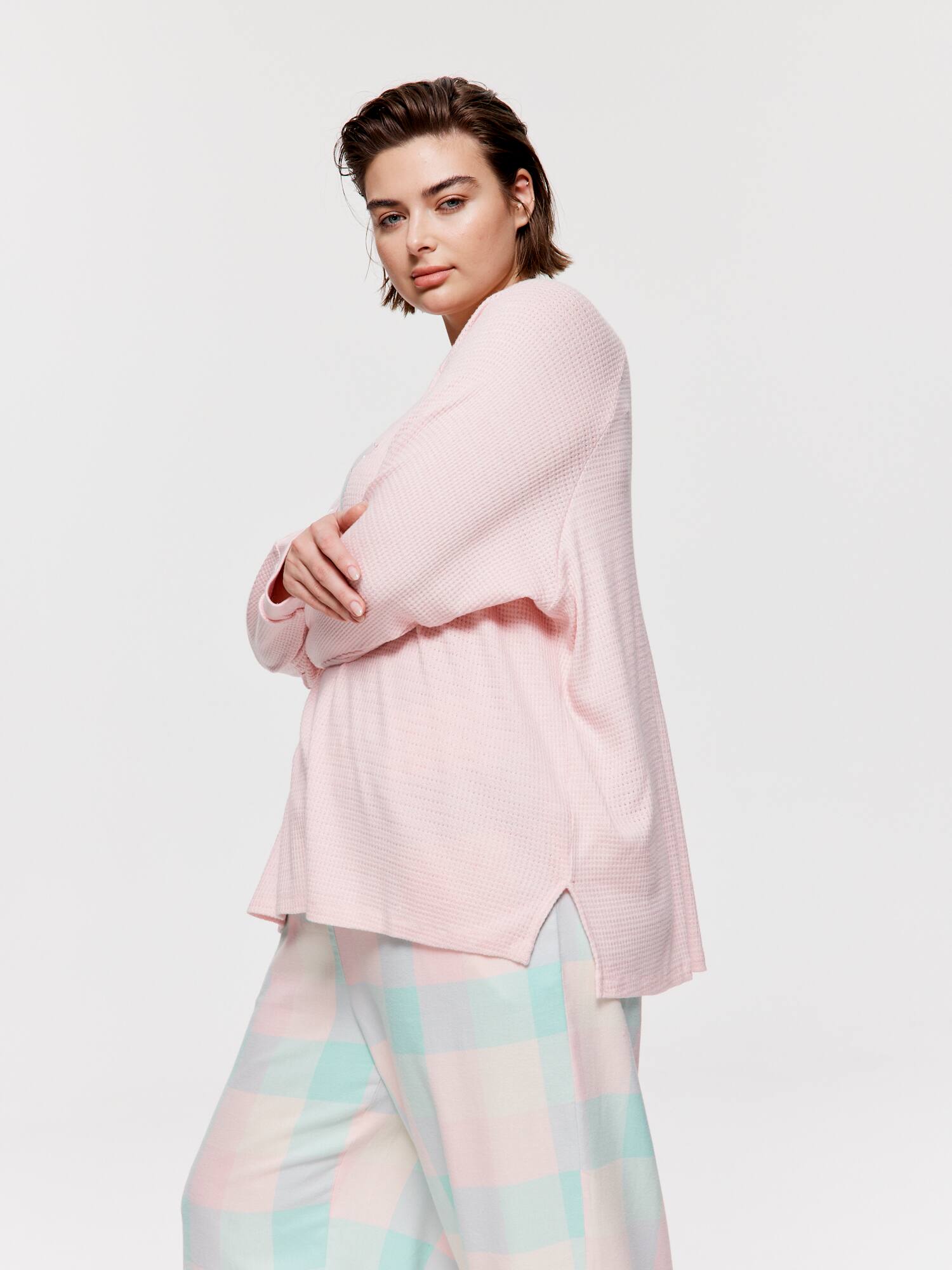 P.A. Plus Buffalo Logo Waffle Sweater
